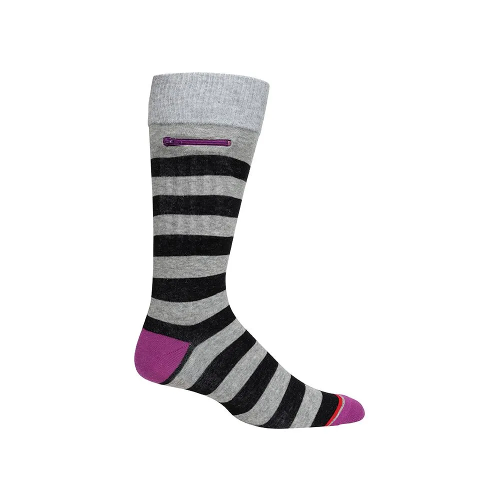 Pocket Socks®, Grey Rugby, Mens