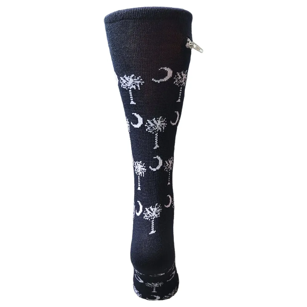 Pocket Socks® Palmetto Moon on Blue