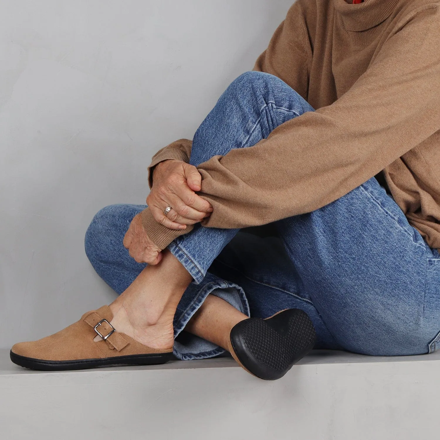 Push-in Mule with Removable Footbed in Taupe - 12318