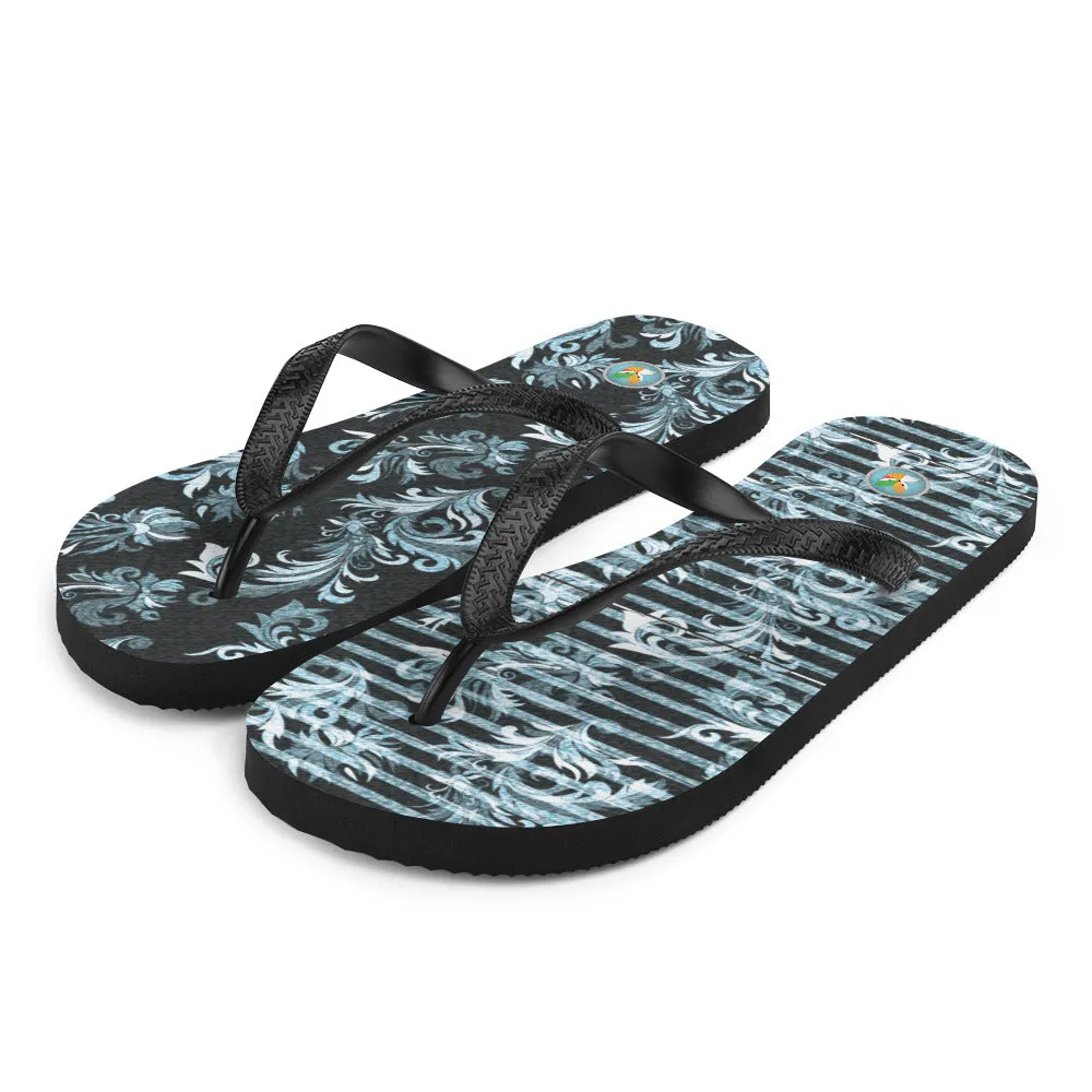 "Denim" Fleurs - Flip-Flops