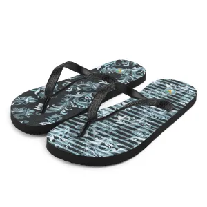 "Denim" Fleurs - Flip-Flops