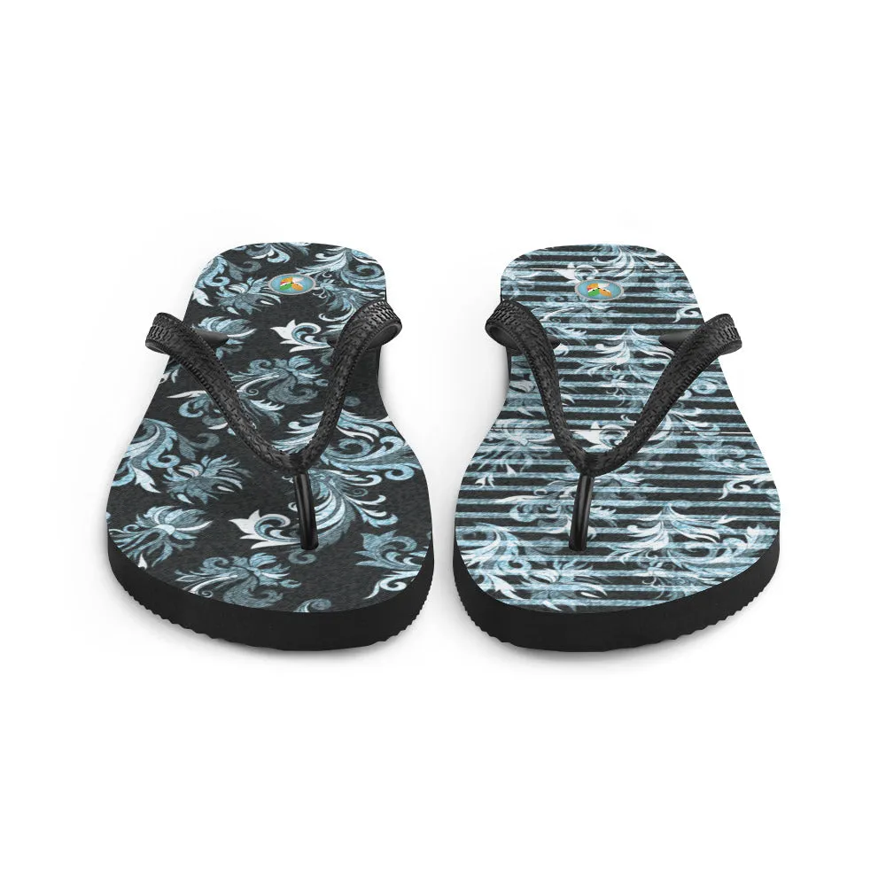 "Denim" Fleurs - Flip-Flops