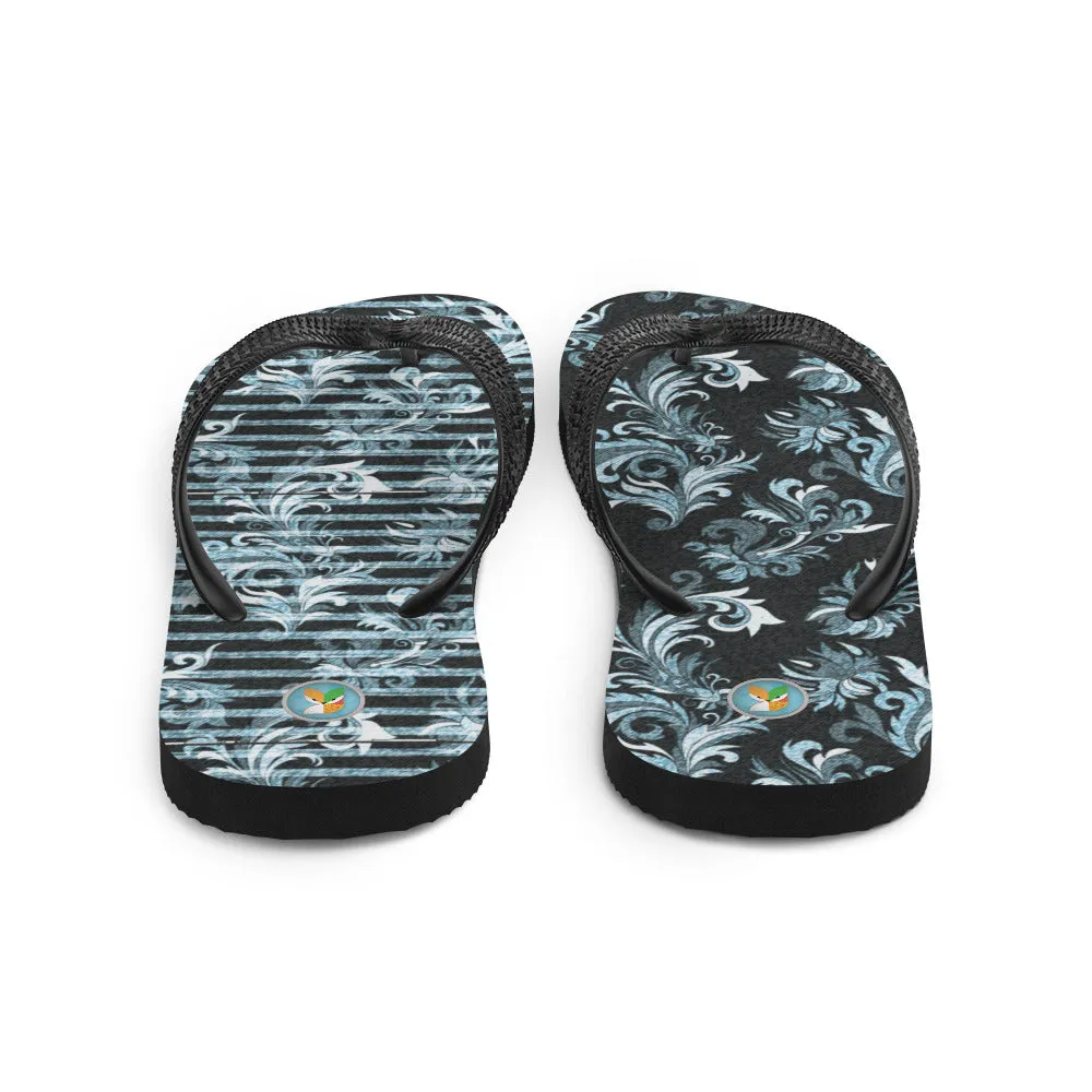"Denim" Fleurs - Flip-Flops