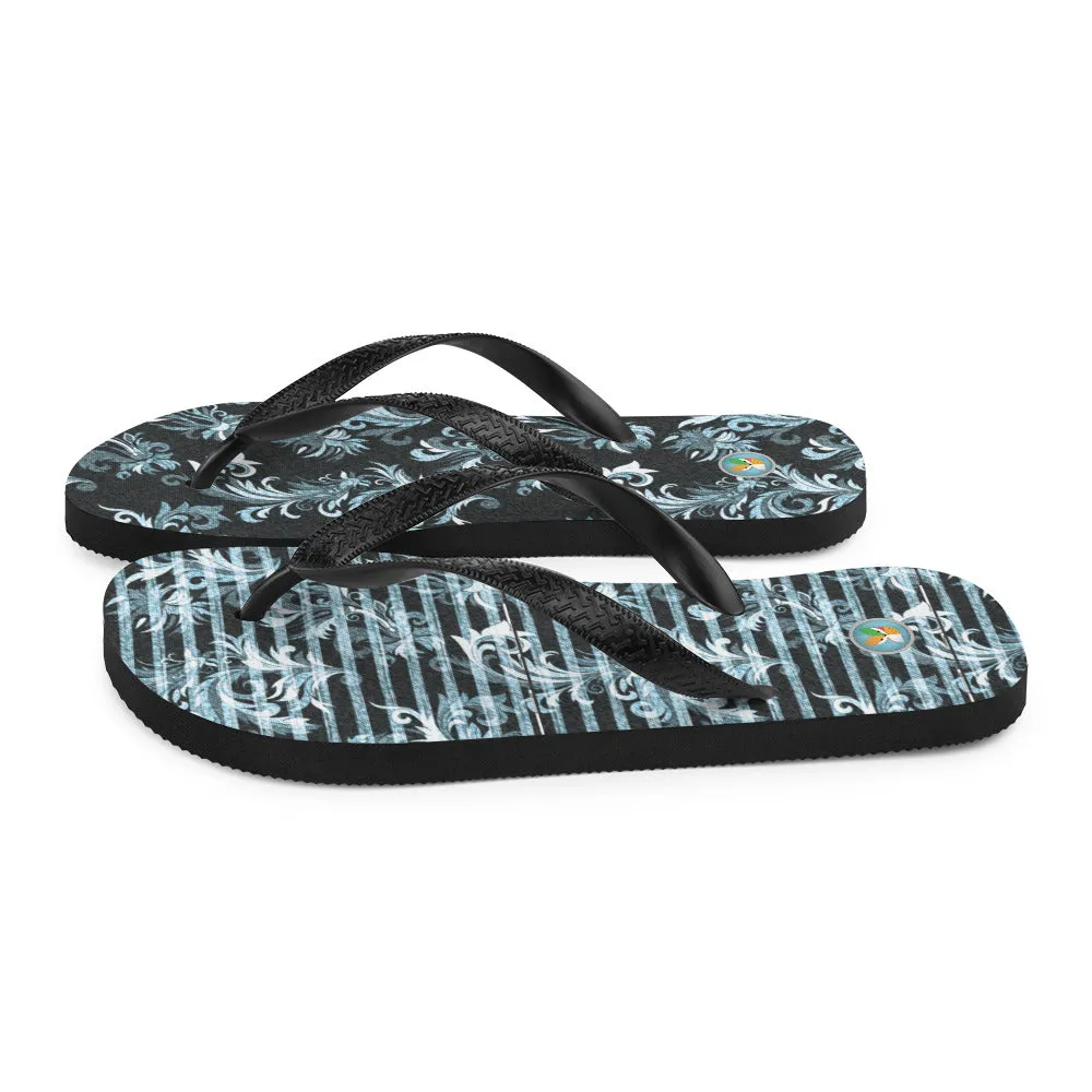 "Denim" Fleurs - Flip-Flops