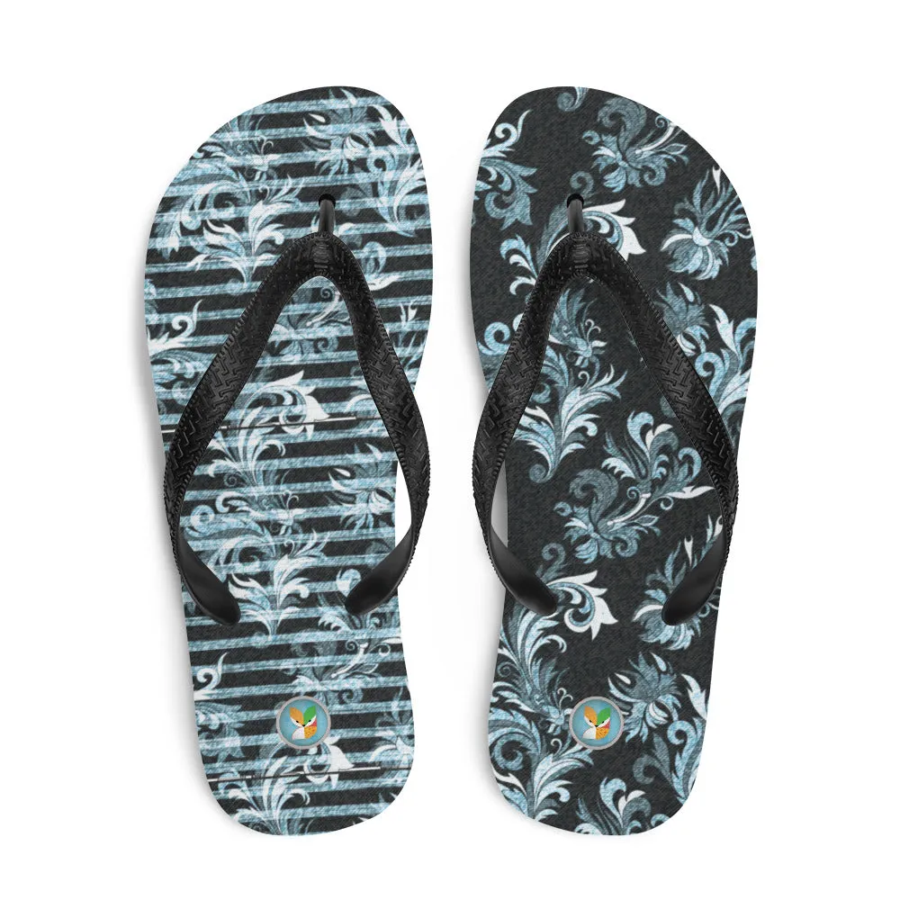 "Denim" Fleurs - Flip-Flops