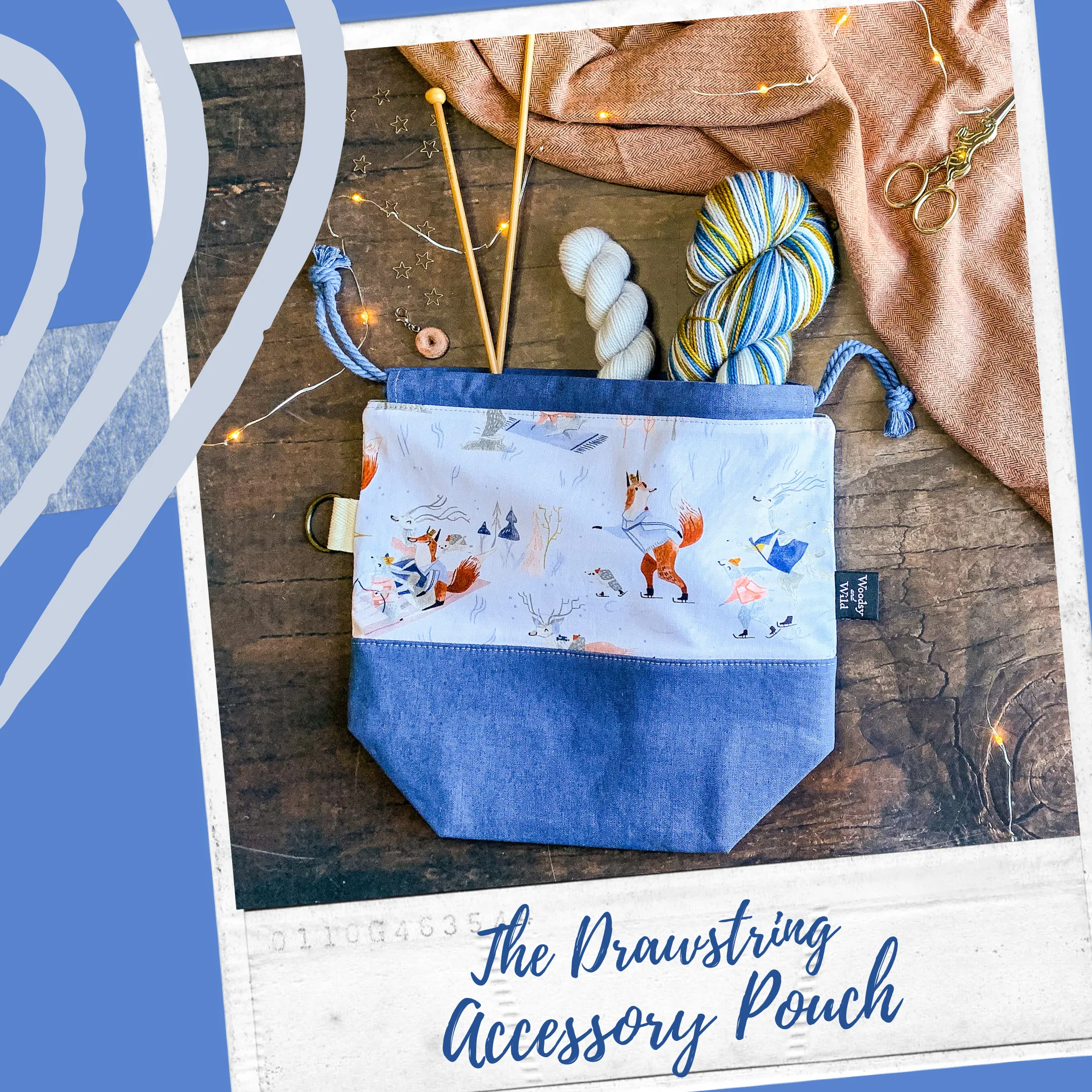 "Ginger Joy"- Knitting Project Bag- Ready to Ship