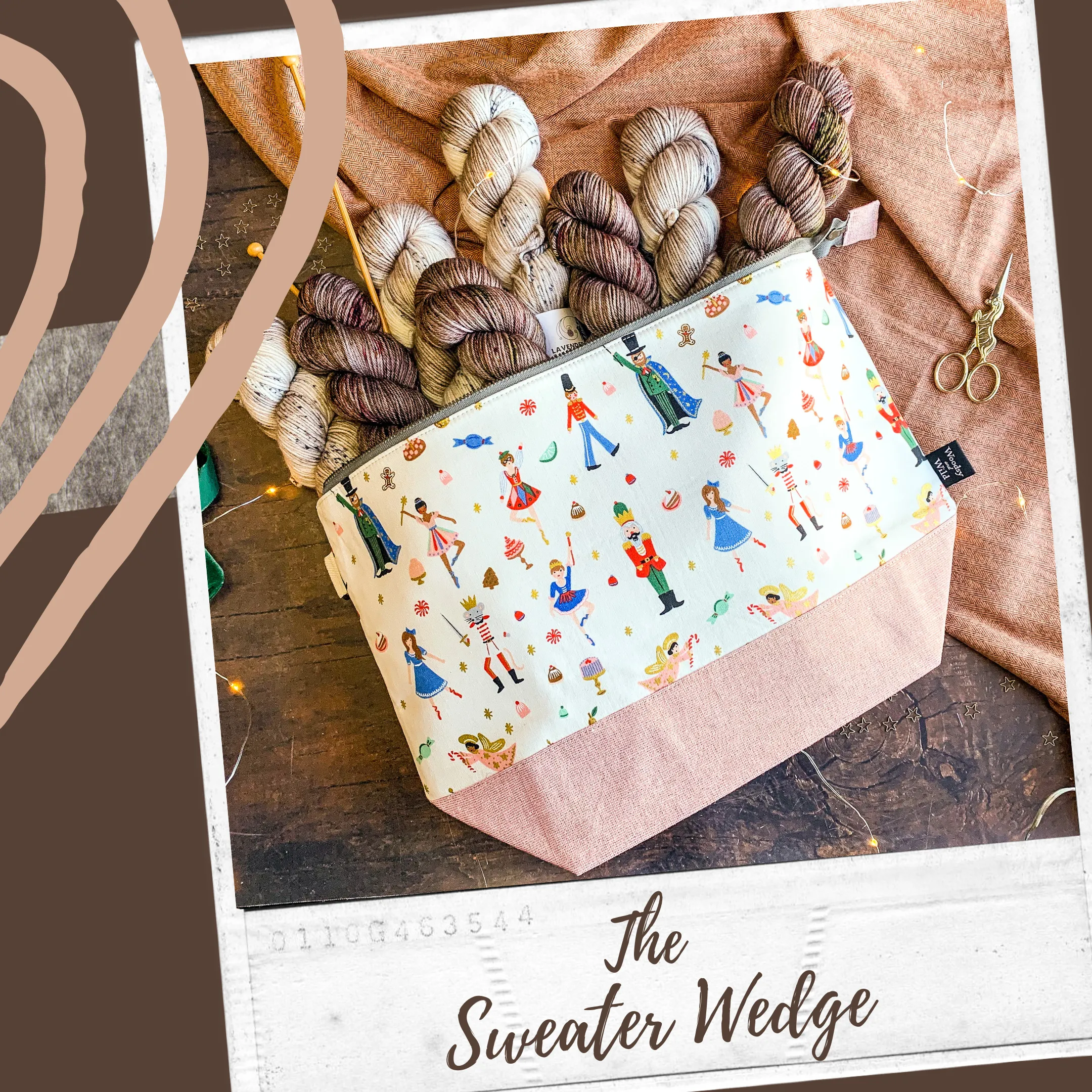 "Ginger Joy"- Knitting Project Bag- Ready to Ship