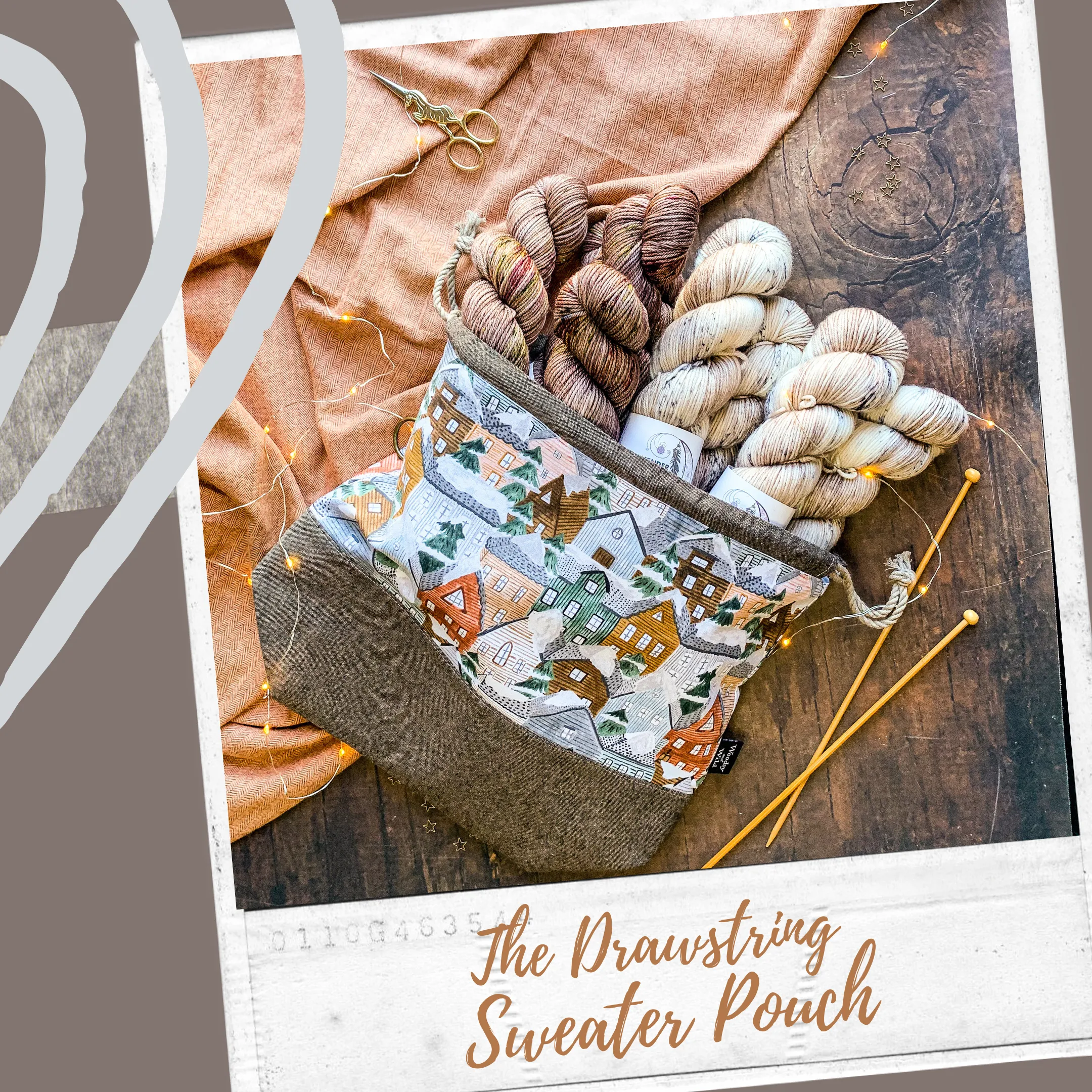 "Ginger Joy"- Knitting Project Bag- Ready to Ship