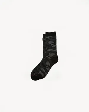 R1339 - Pile Camo Socks - Black