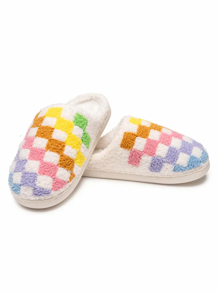 Rainbow Checker Slipper