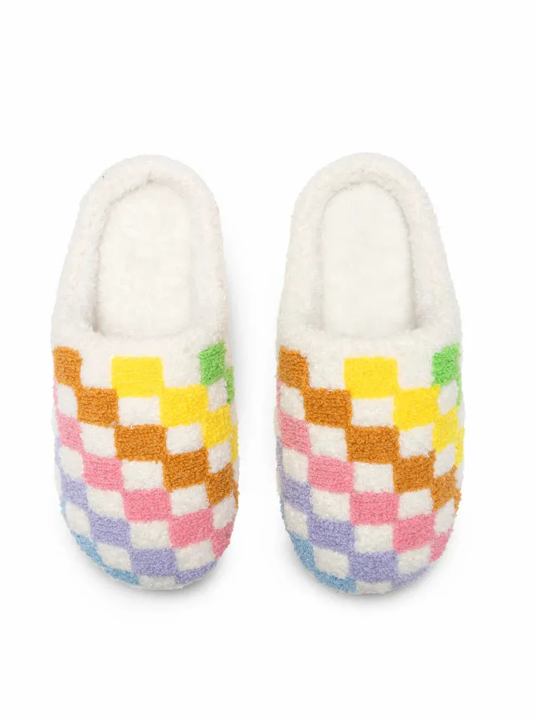 Rainbow Checker Slipper