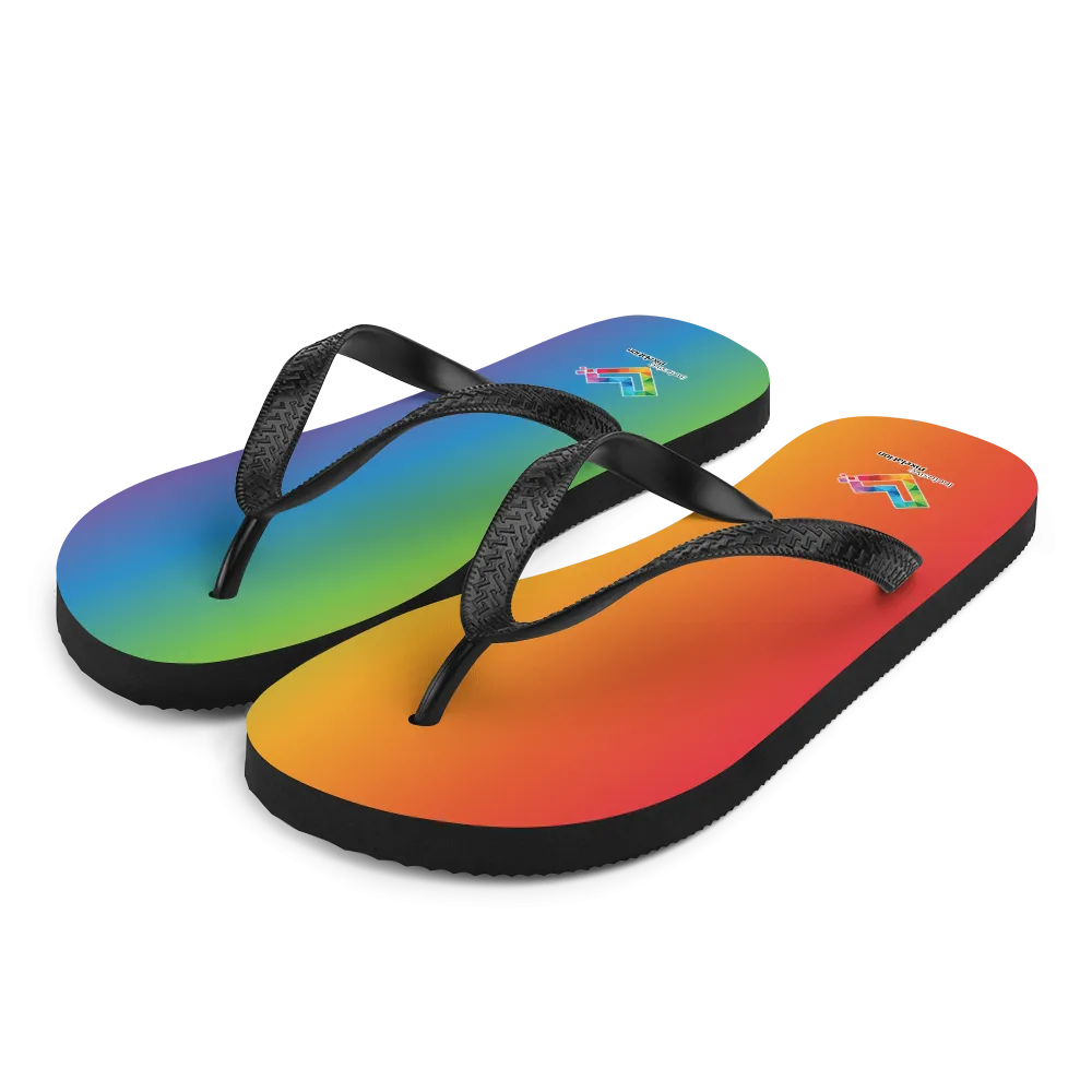 Rainbow Flip-Flops