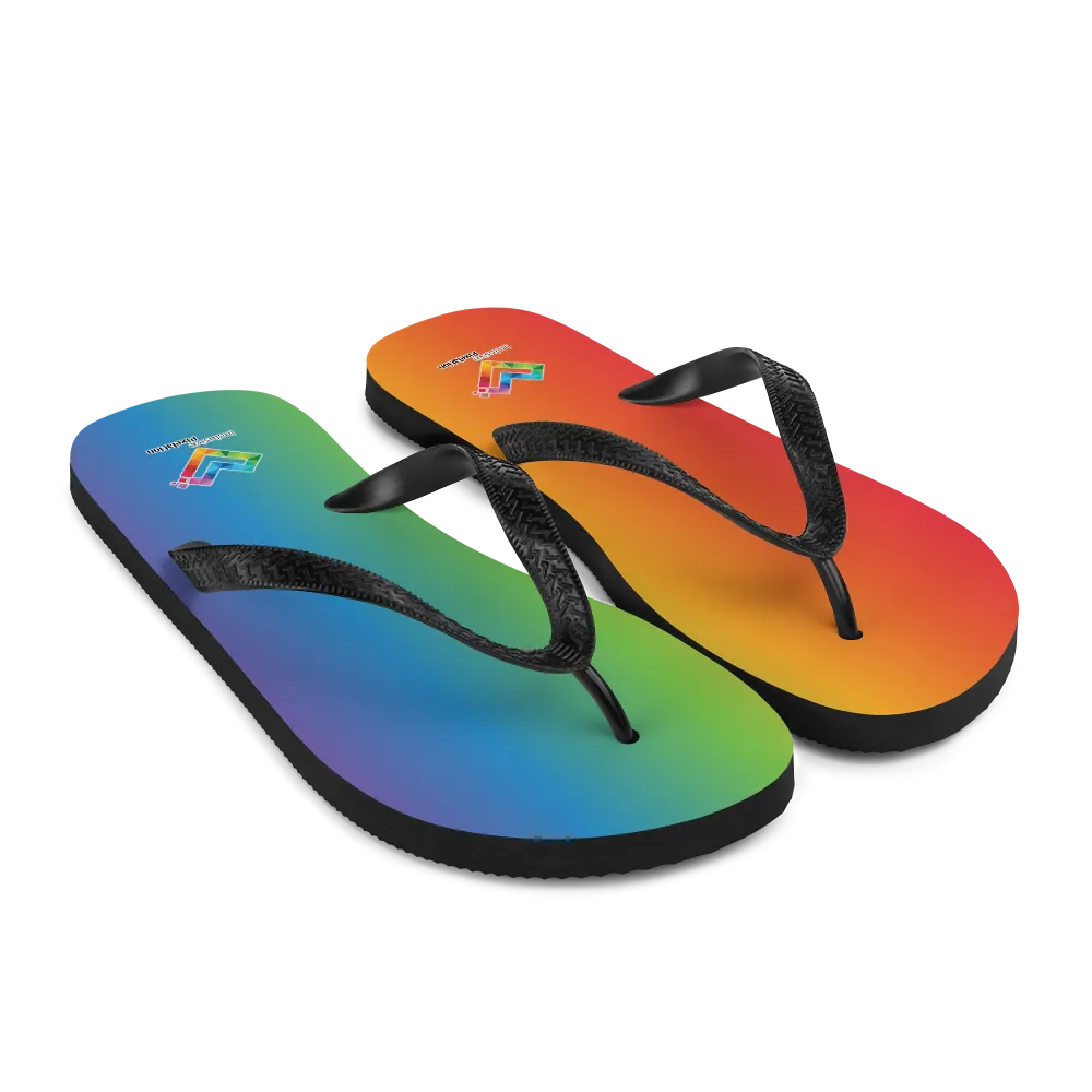 Rainbow Flip-Flops