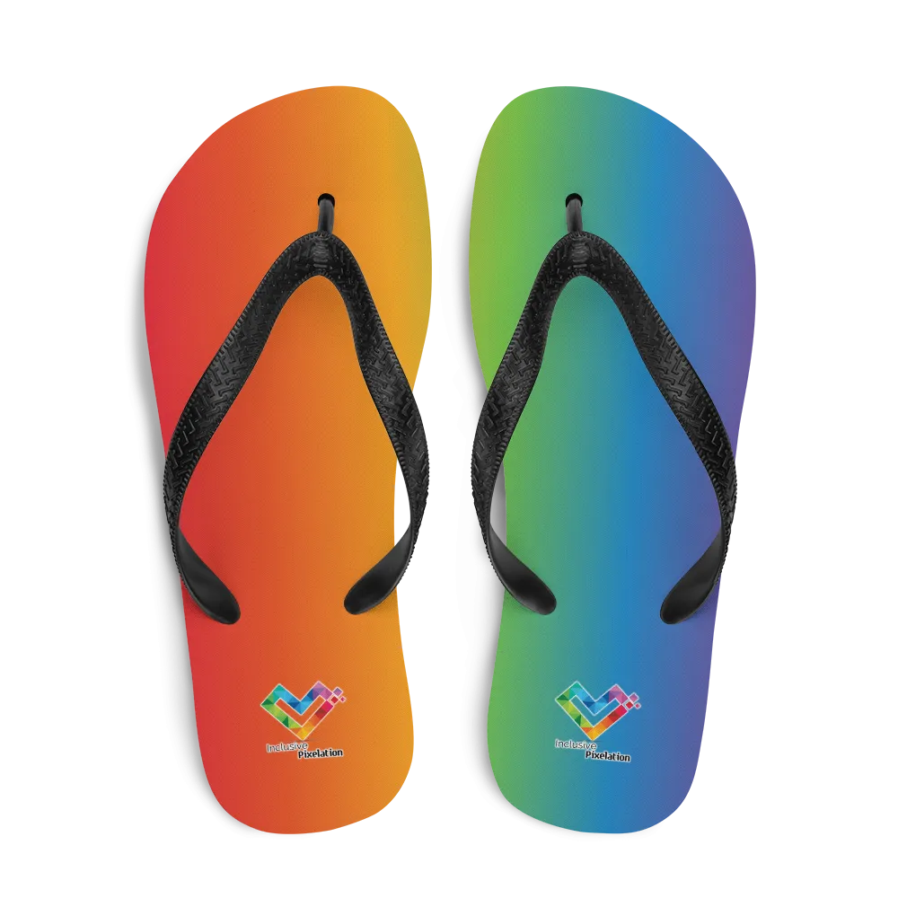 Rainbow Flip-Flops