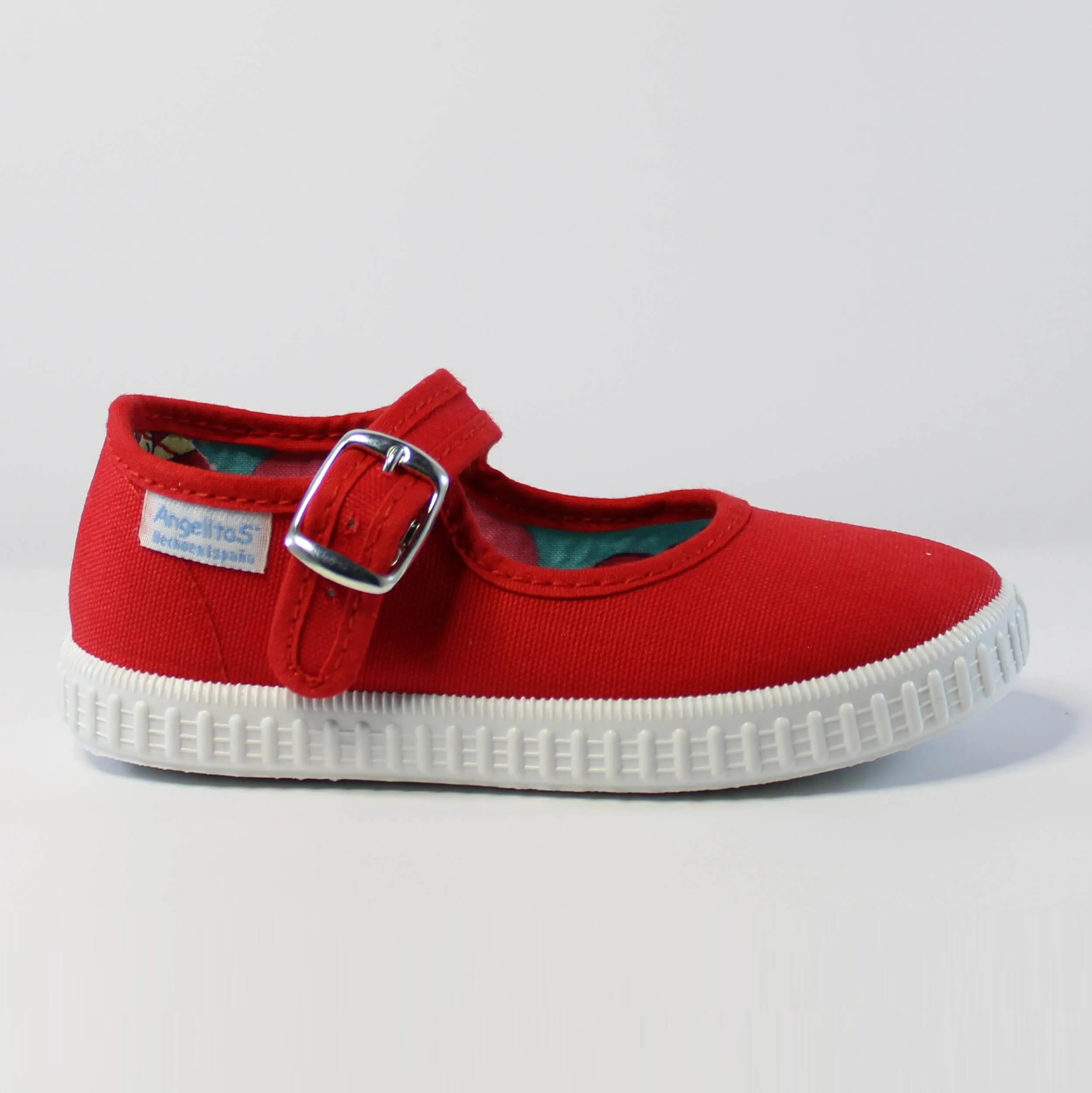 Red Canvas Mary Jane's