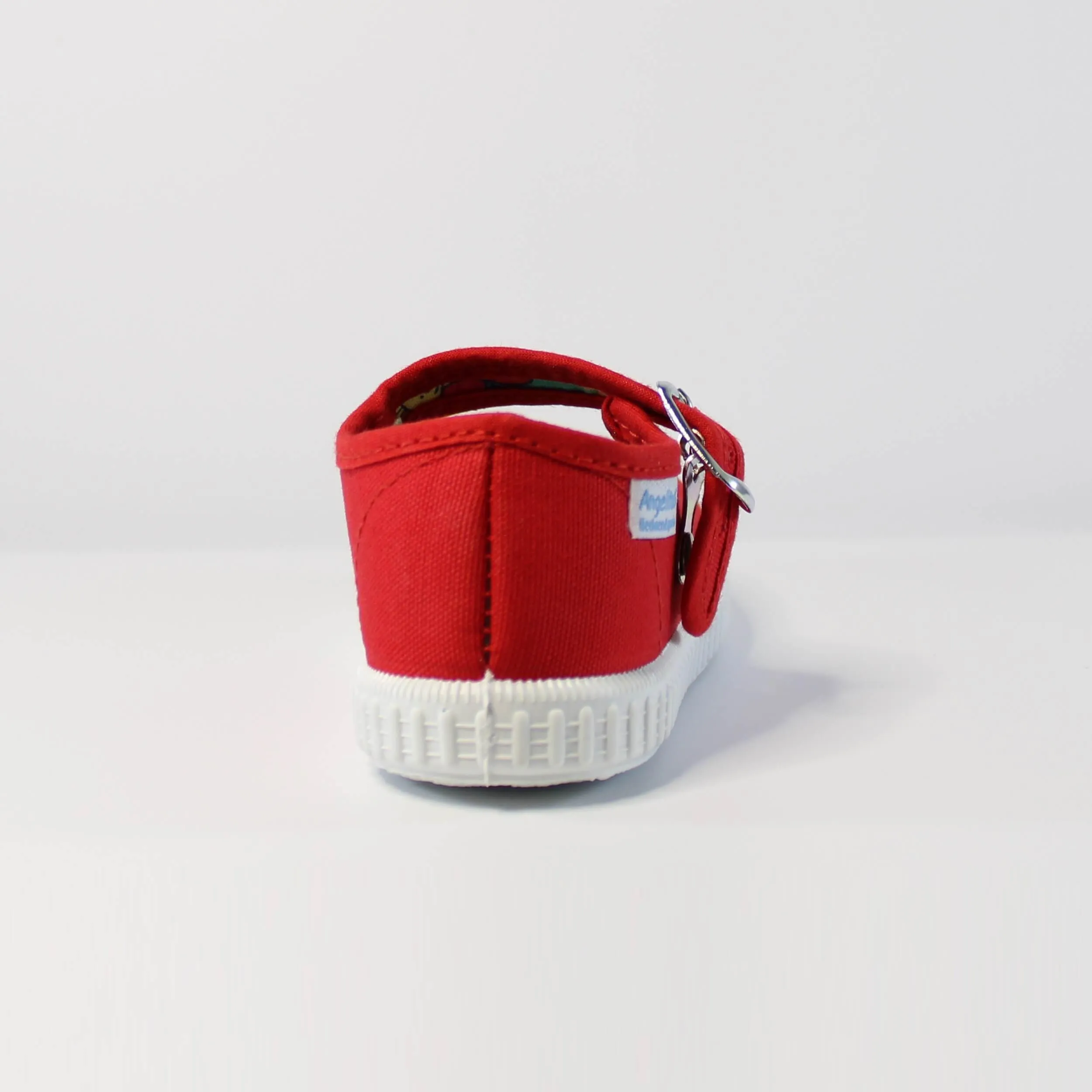 Red Canvas Mary Jane's