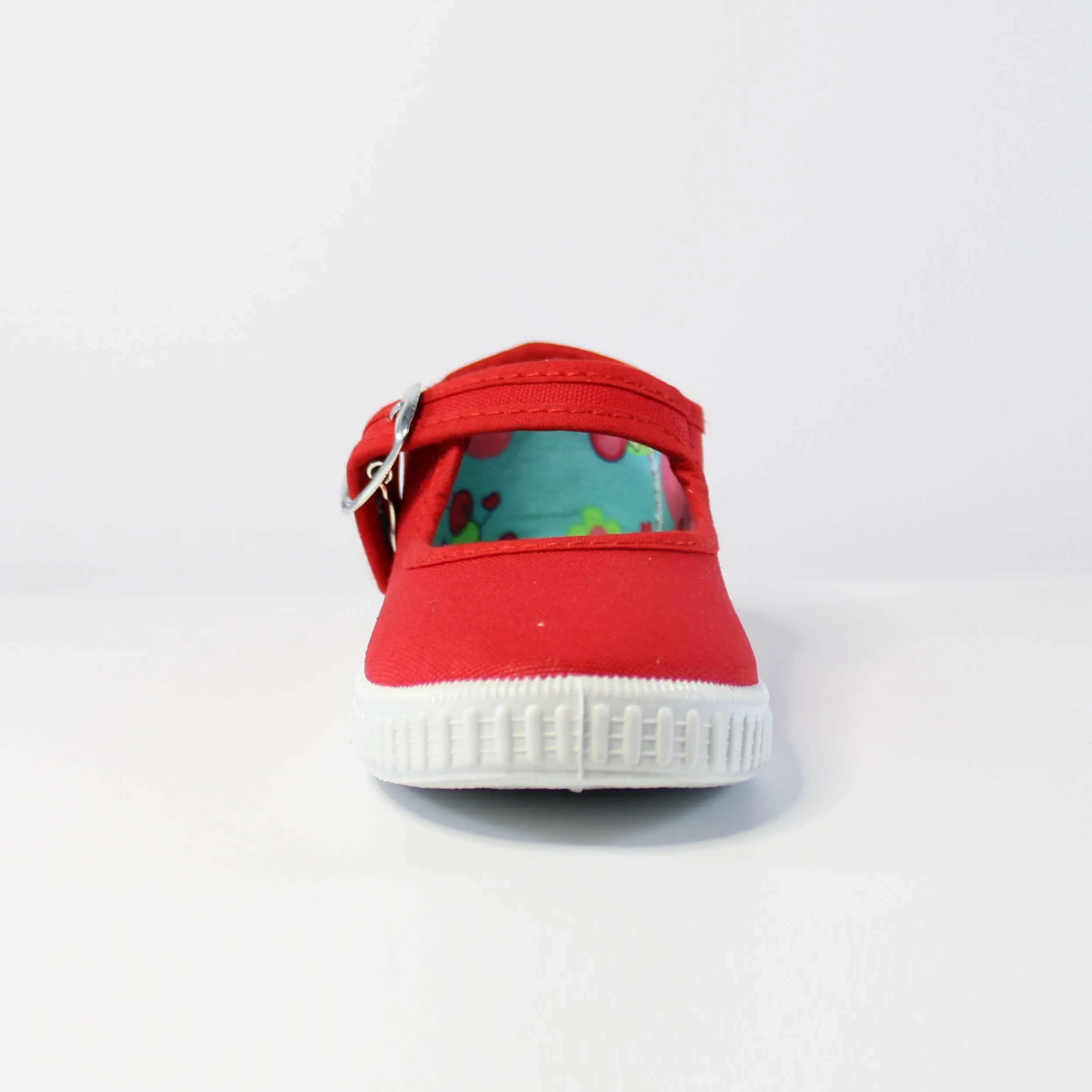 Red Canvas Mary Jane's
