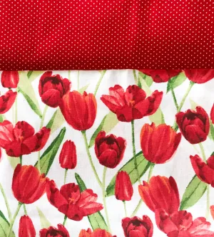 Red Tulip Floral Moccs