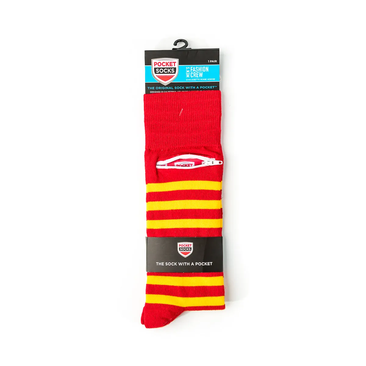 Red - Yellow, Fashion Crew Pocket Socks®