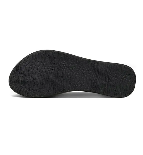 Reef Womens Cushion Bounce Woven Flip Flops  - Black