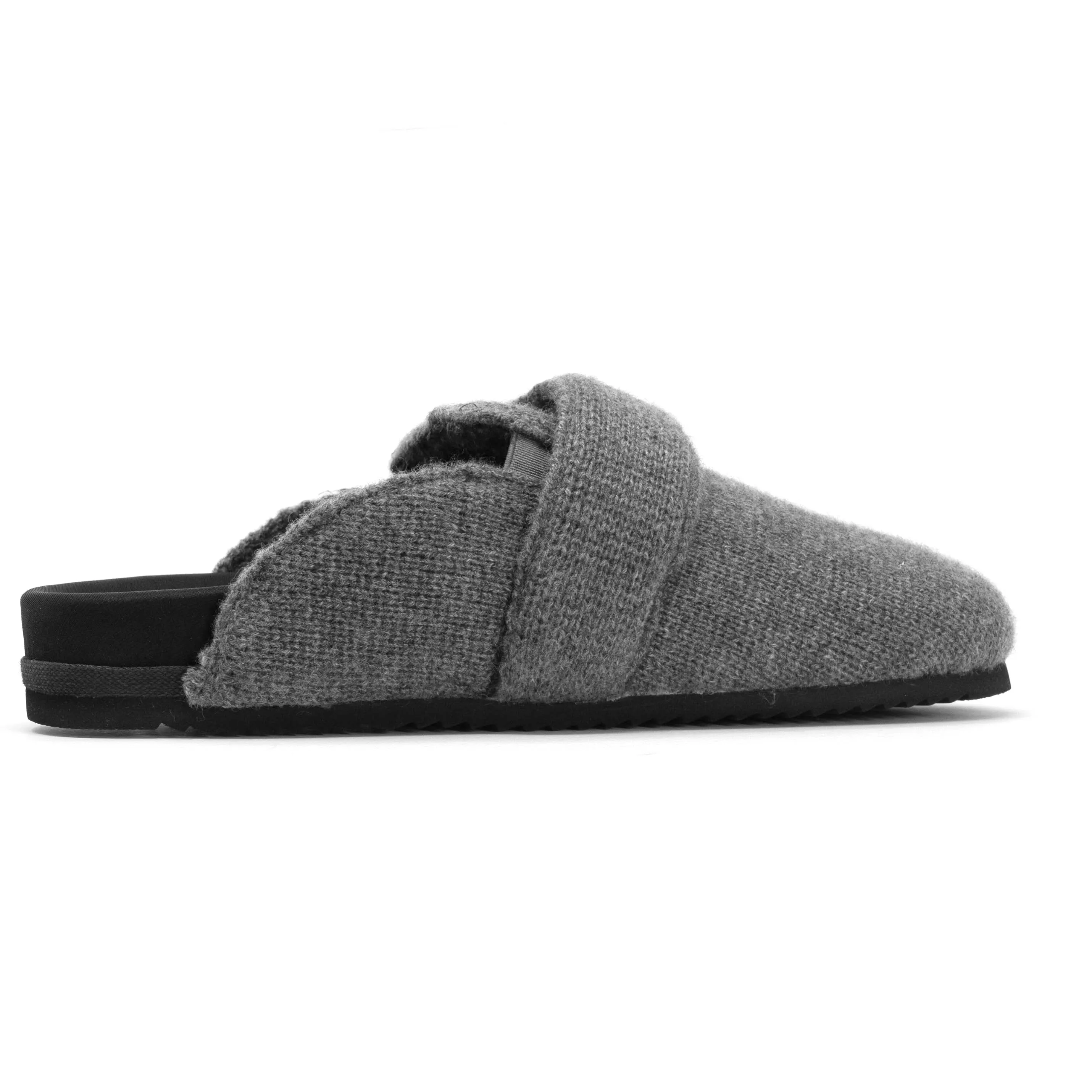 ROAM CASH LOAFER MULE CHARCOAL RECYCLED CASHMERE