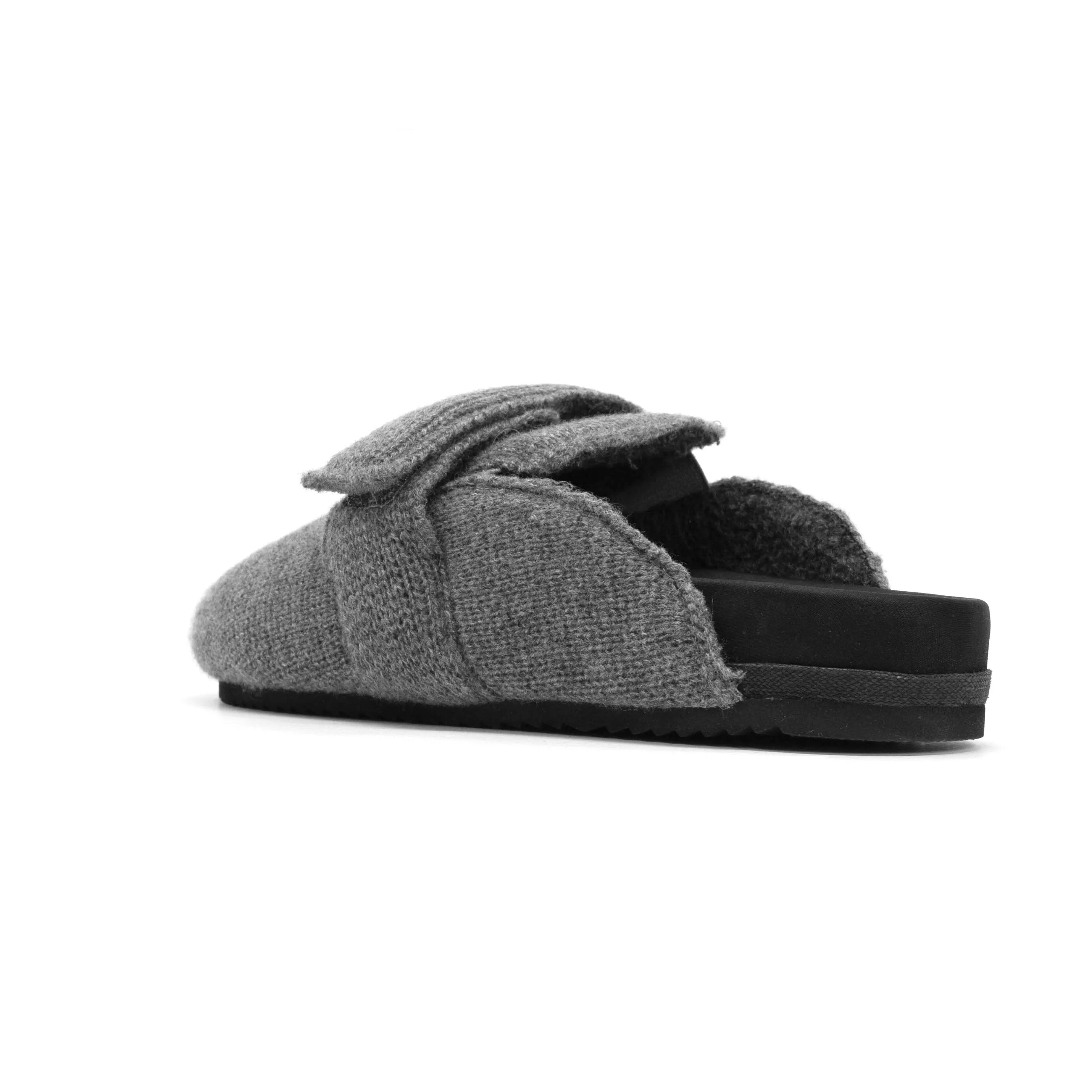 ROAM CASH LOAFER MULE CHARCOAL RECYCLED CASHMERE