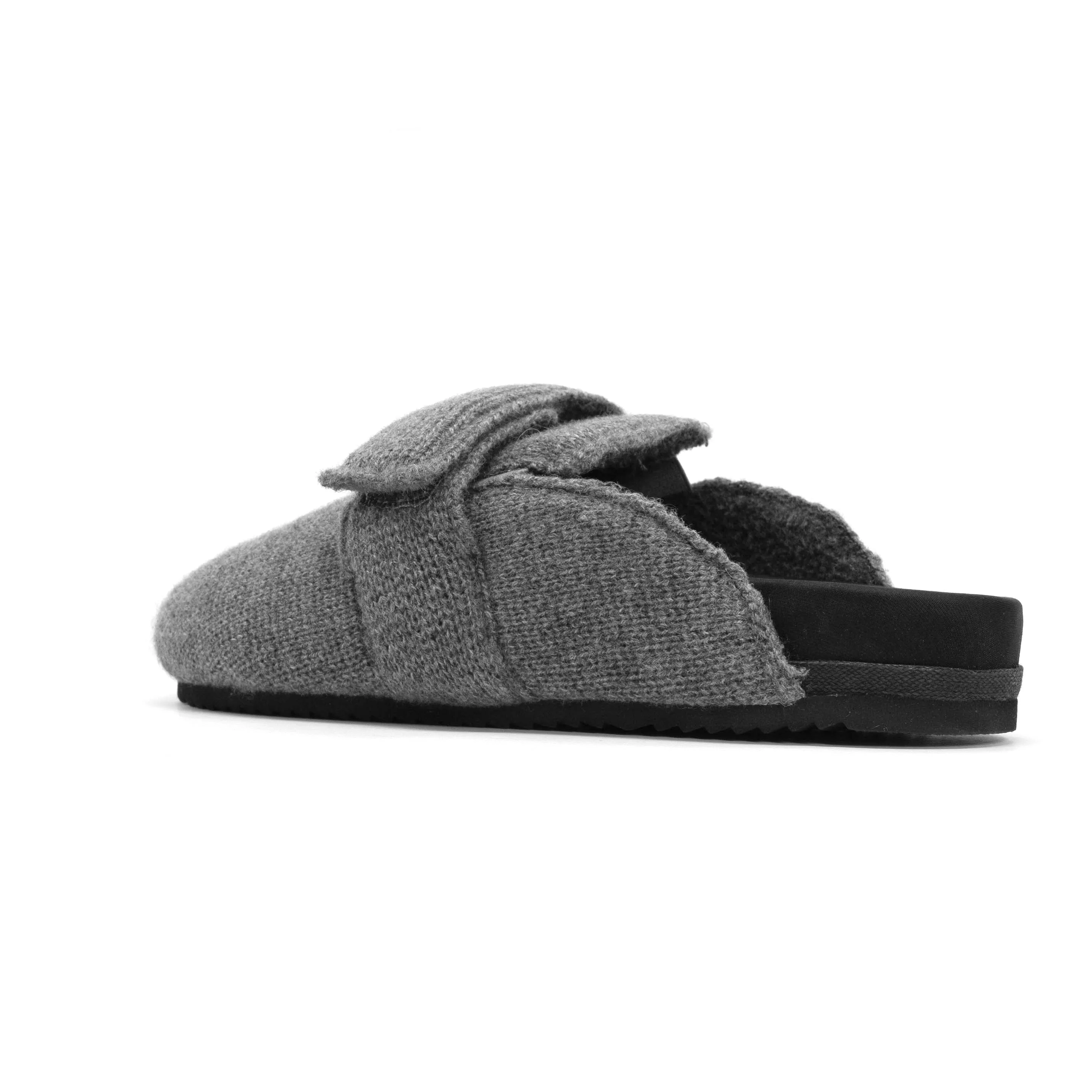 ROAM CASH LOAFER MULE CHARCOAL RECYCLED CASHMERE