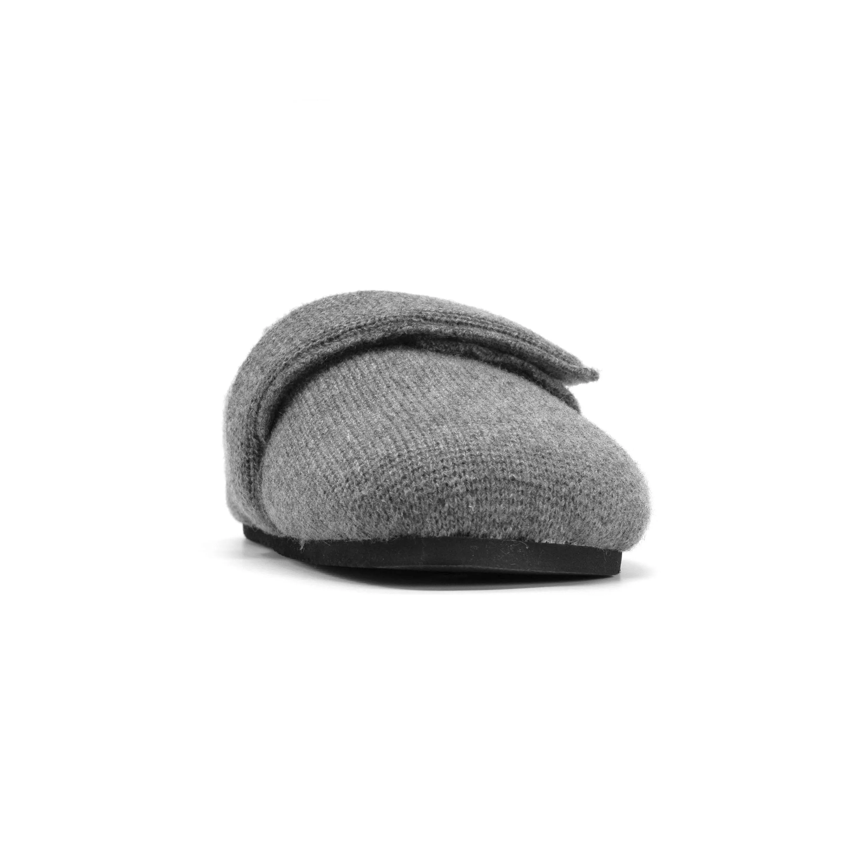 ROAM CASH LOAFER MULE CHARCOAL RECYCLED CASHMERE