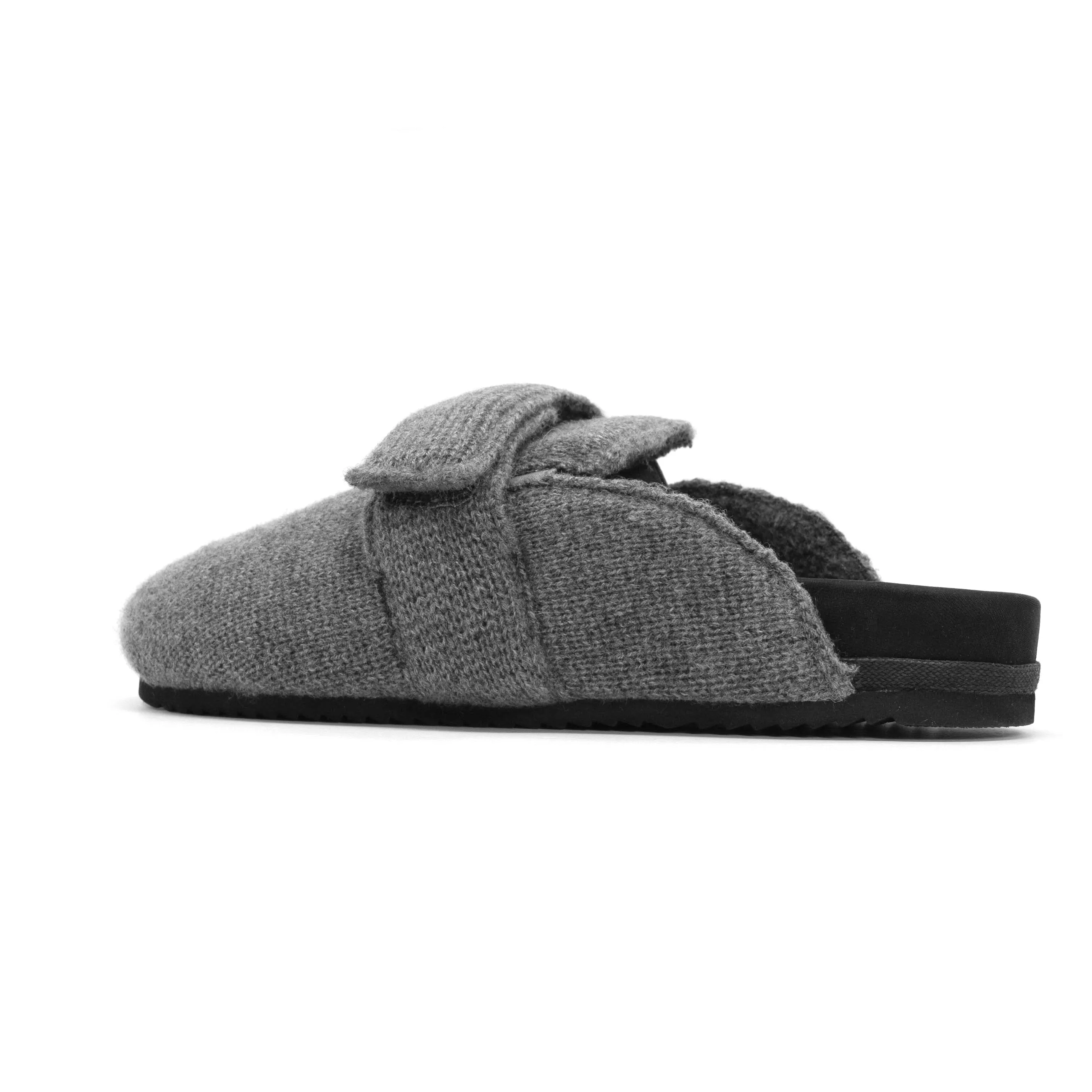 ROAM CASH LOAFER MULE CHARCOAL RECYCLED CASHMERE