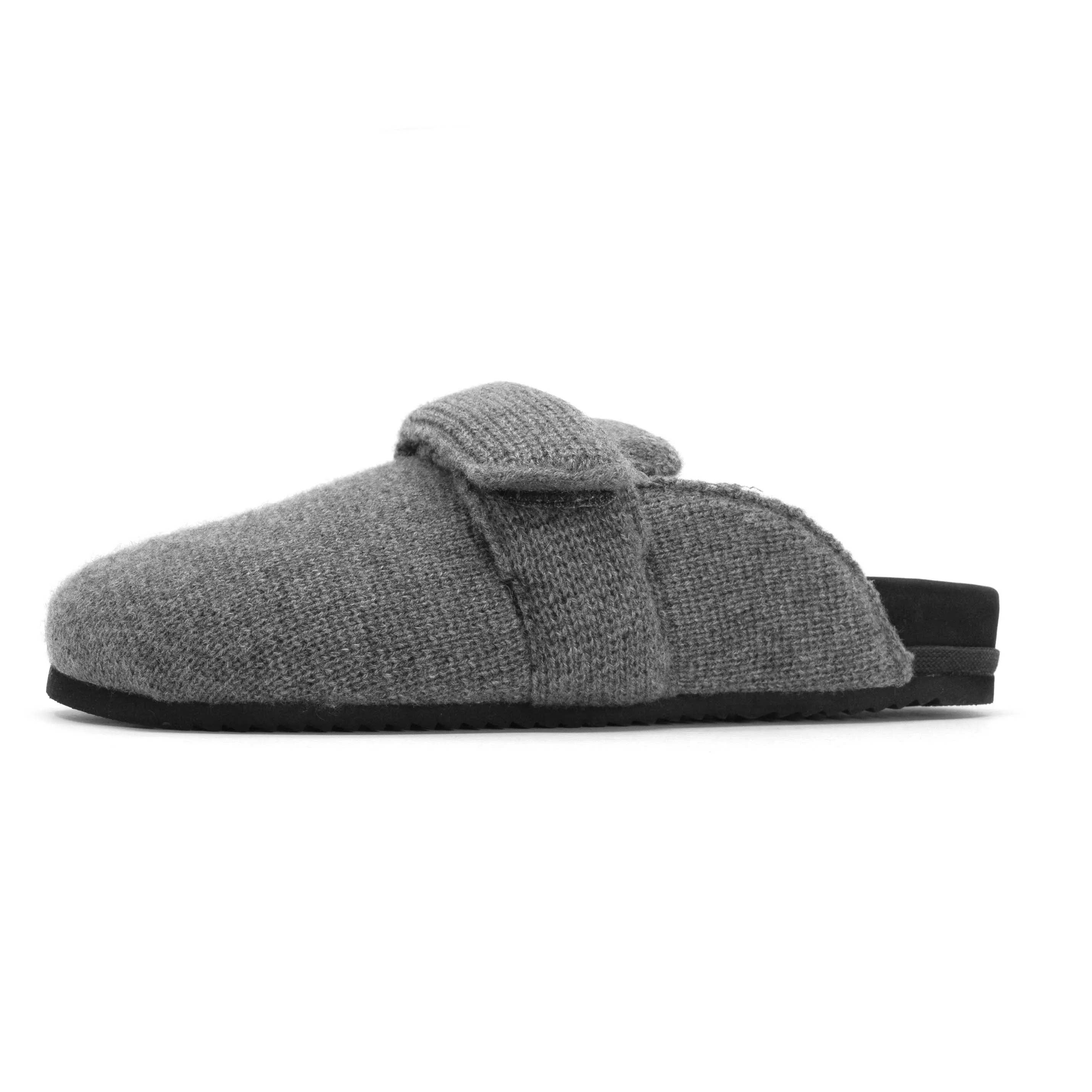 ROAM CASH LOAFER MULE CHARCOAL RECYCLED CASHMERE