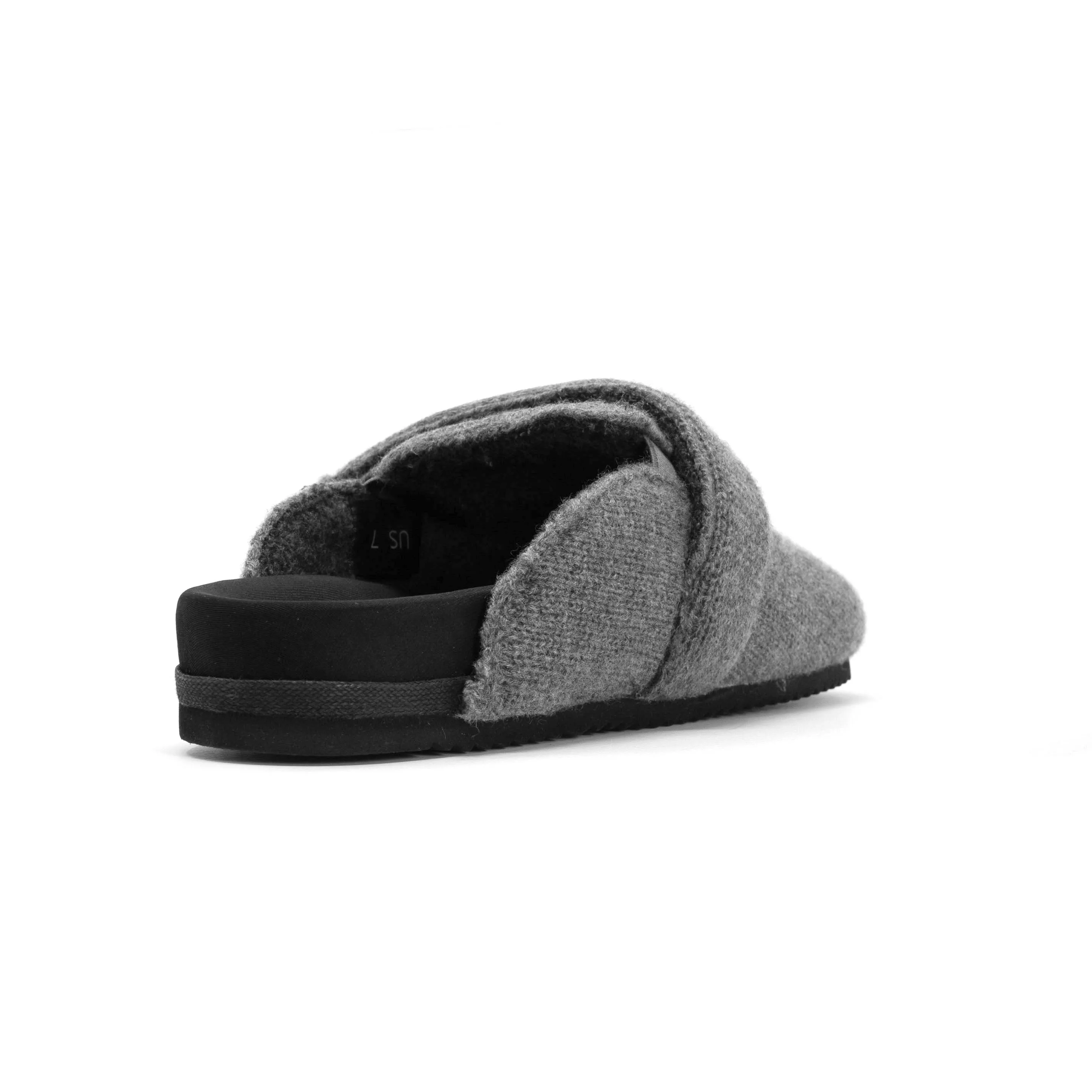ROAM CASH LOAFER MULE CHARCOAL RECYCLED CASHMERE