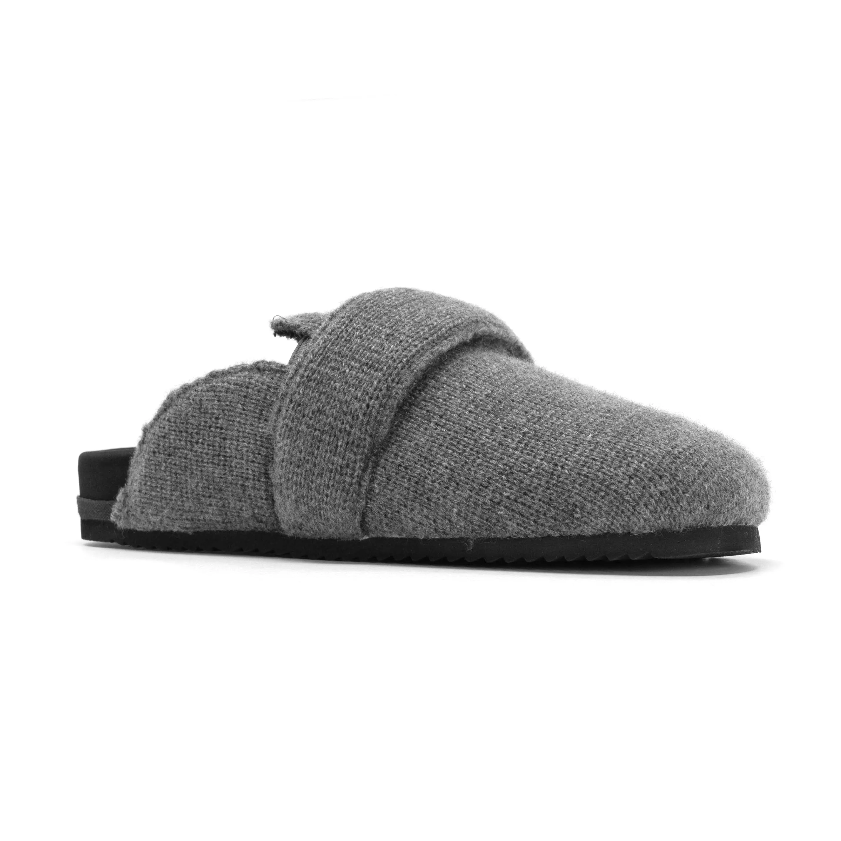 ROAM CASH LOAFER MULE CHARCOAL RECYCLED CASHMERE