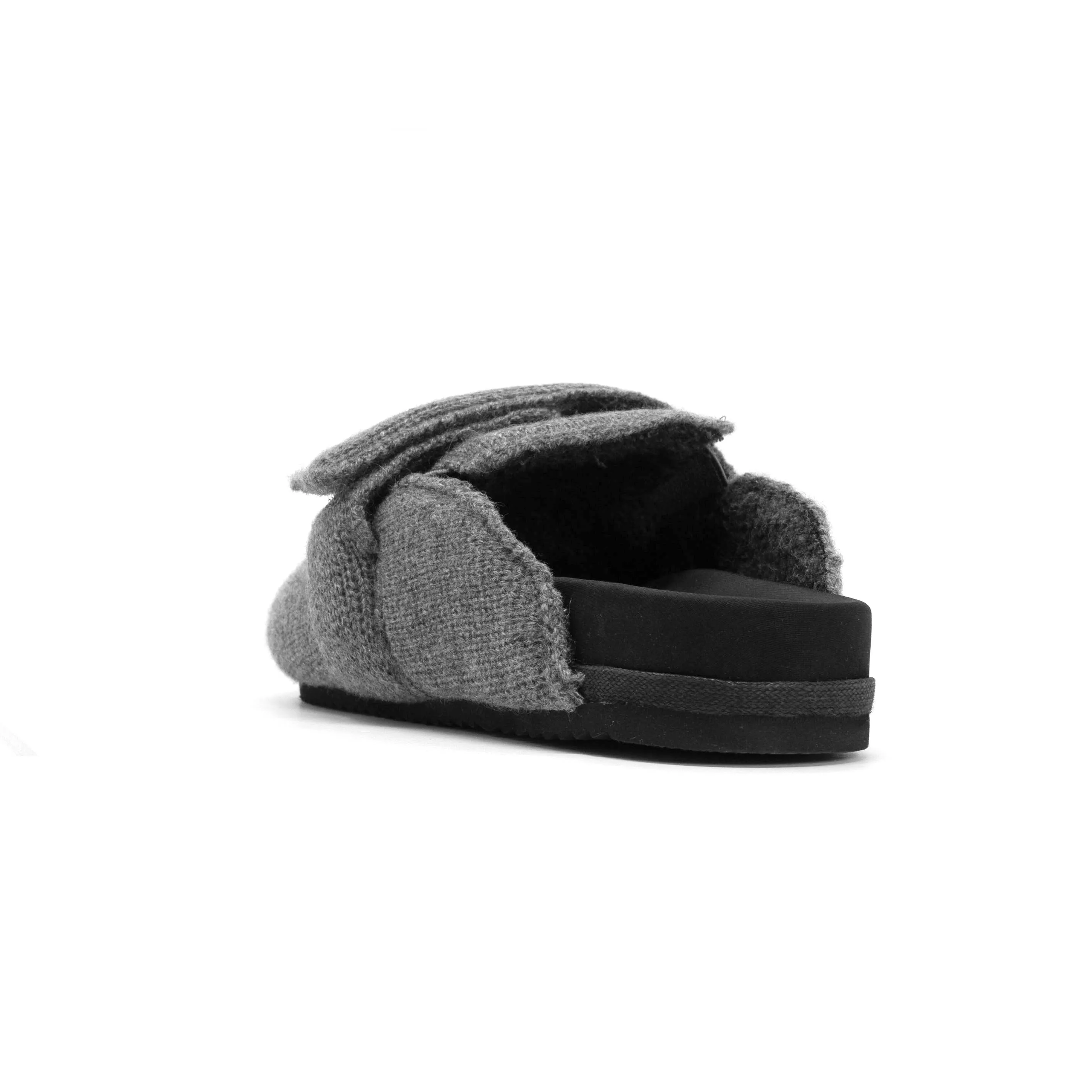 ROAM CASH LOAFER MULE CHARCOAL RECYCLED CASHMERE