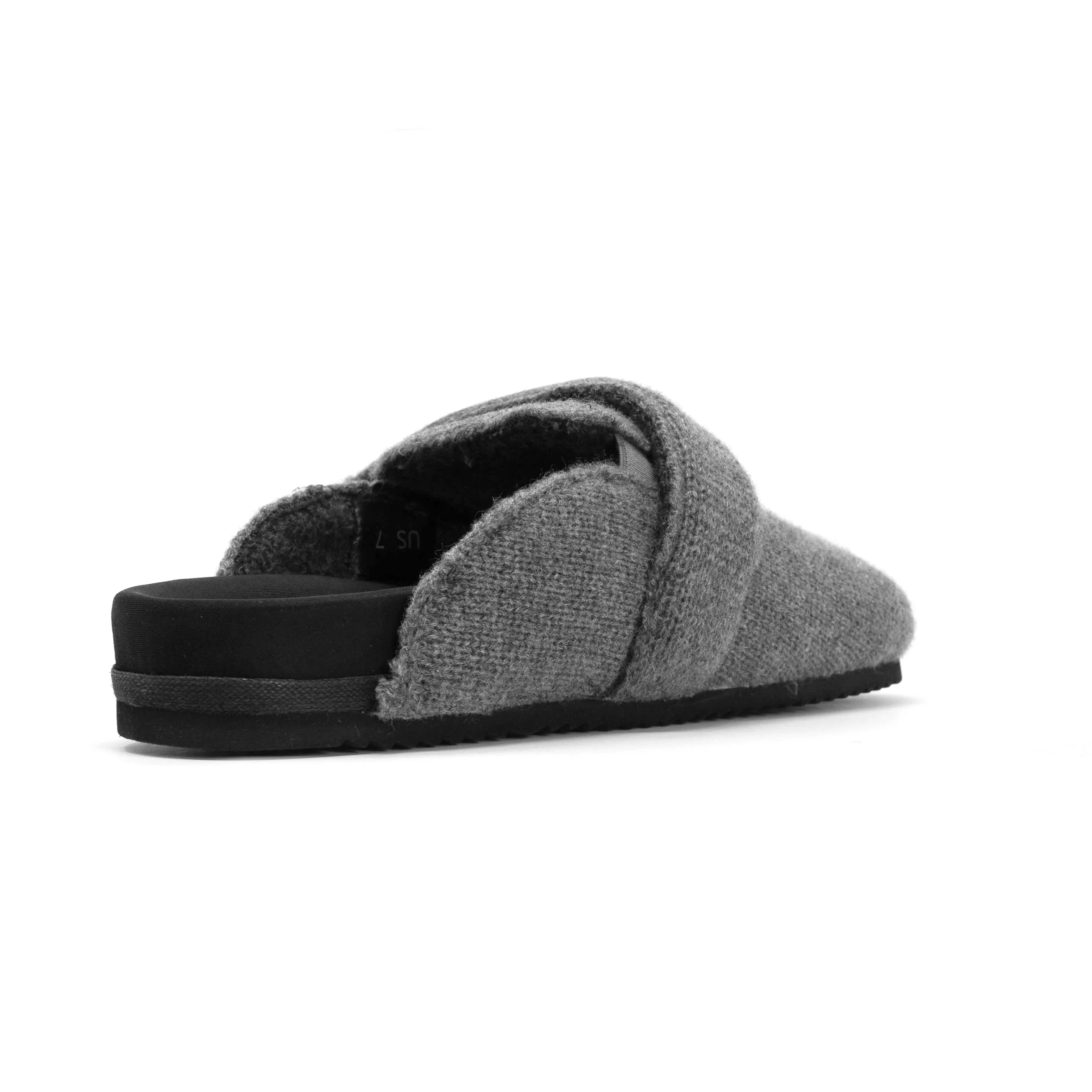 ROAM CASH LOAFER MULE CHARCOAL RECYCLED CASHMERE