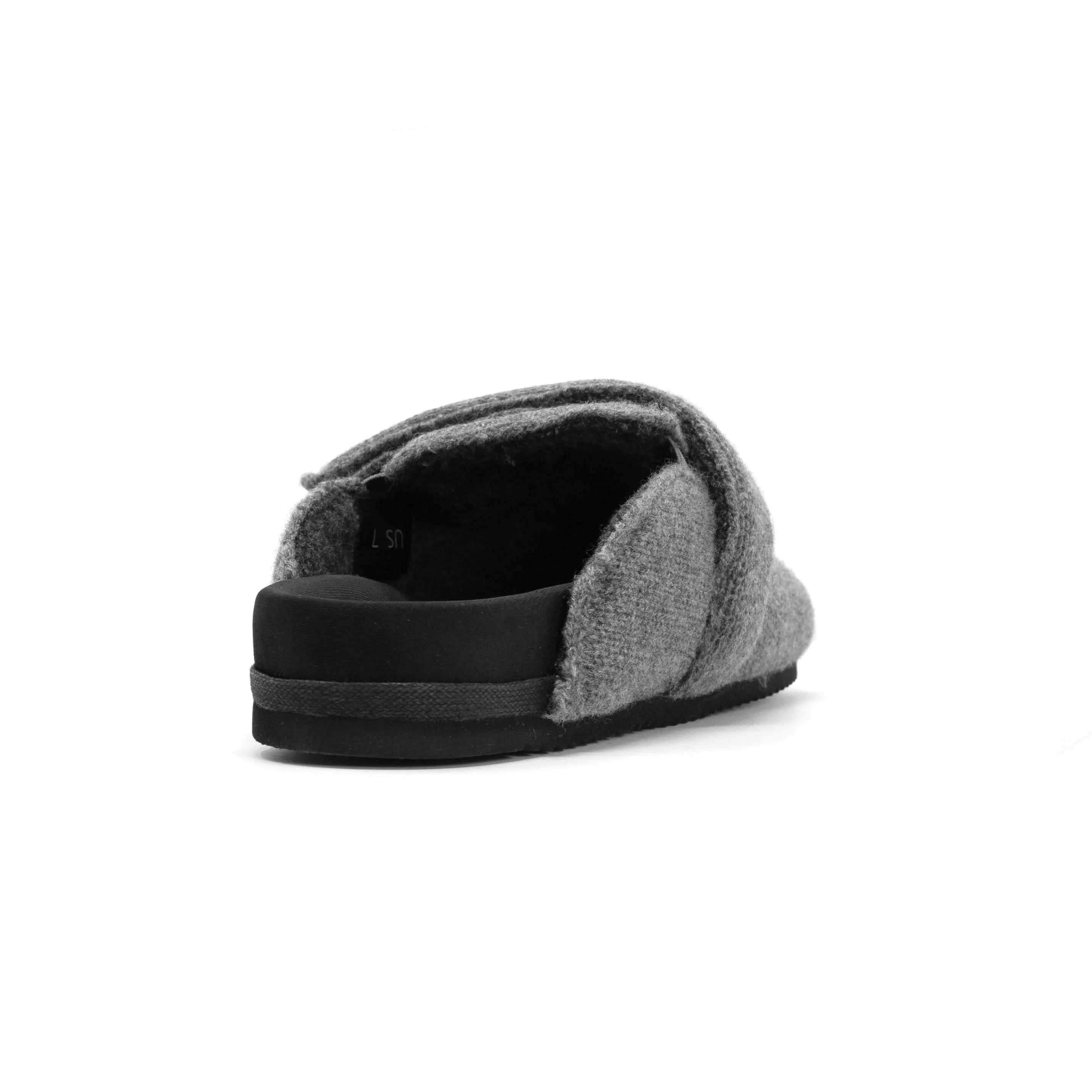 ROAM CASH LOAFER MULE CHARCOAL RECYCLED CASHMERE