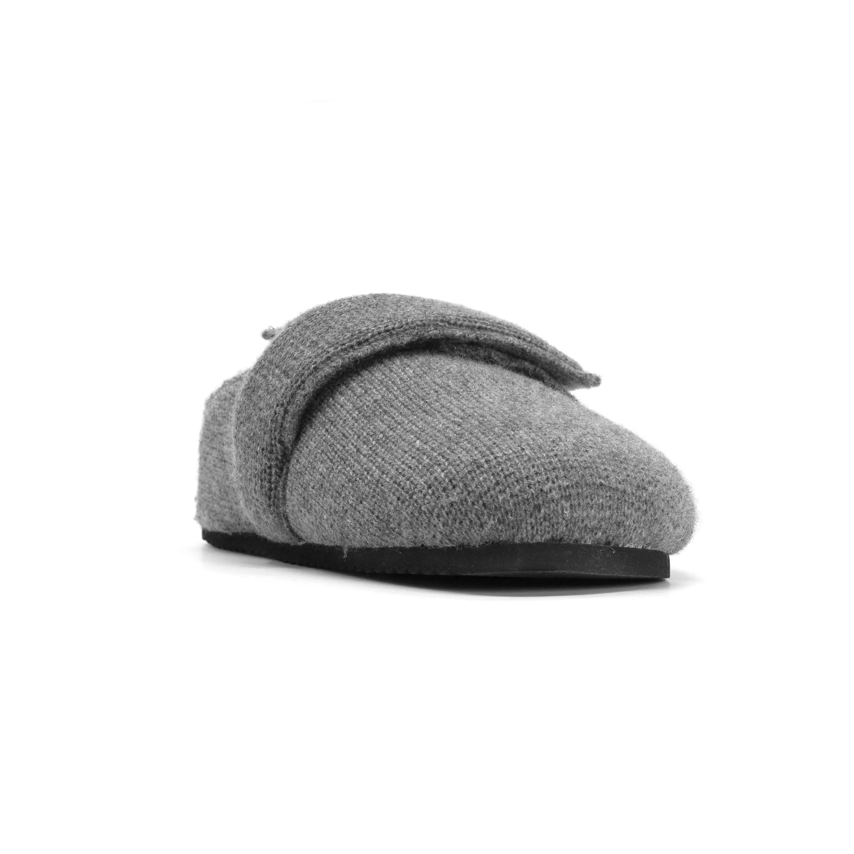 ROAM CASH LOAFER MULE CHARCOAL RECYCLED CASHMERE