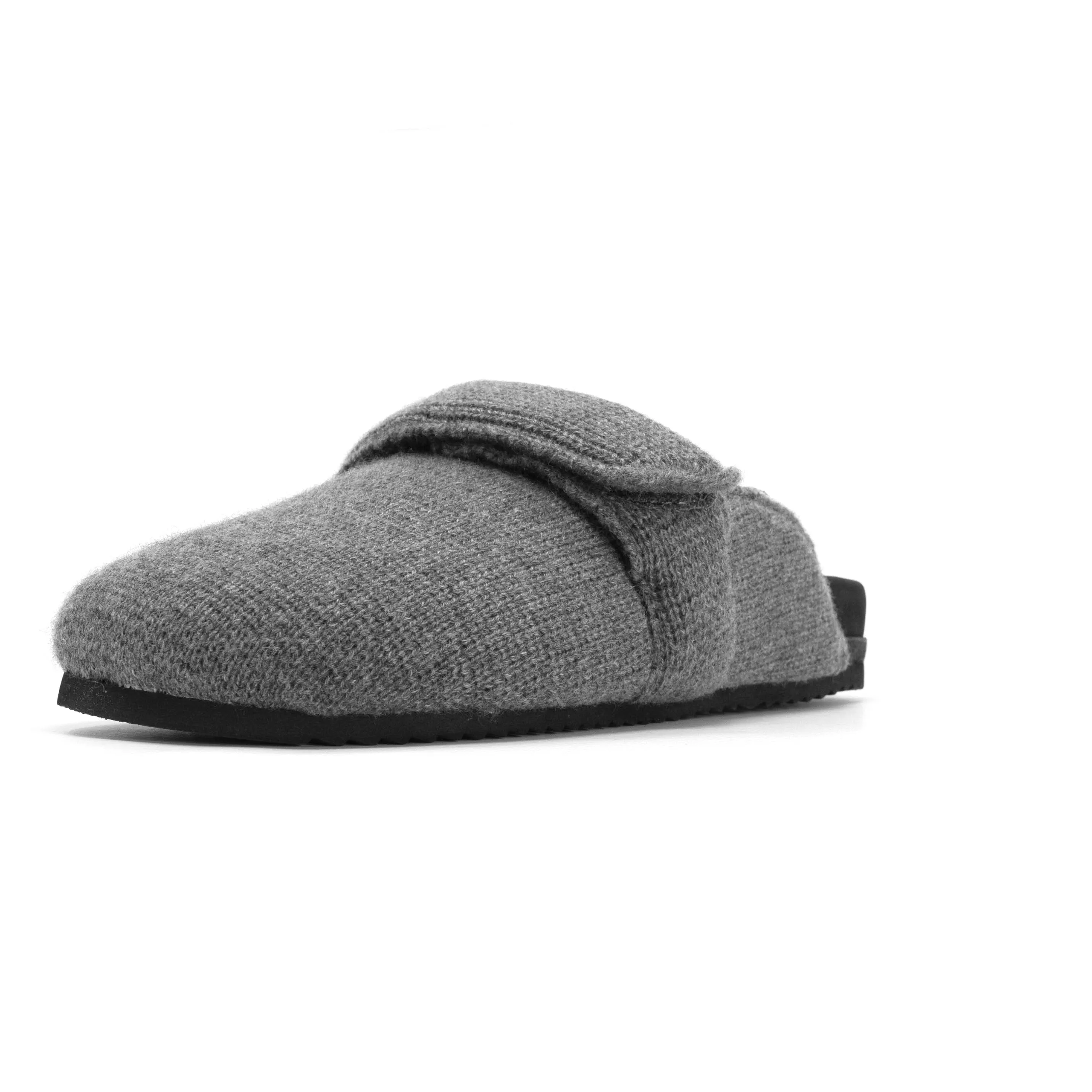 ROAM CASH LOAFER MULE CHARCOAL RECYCLED CASHMERE