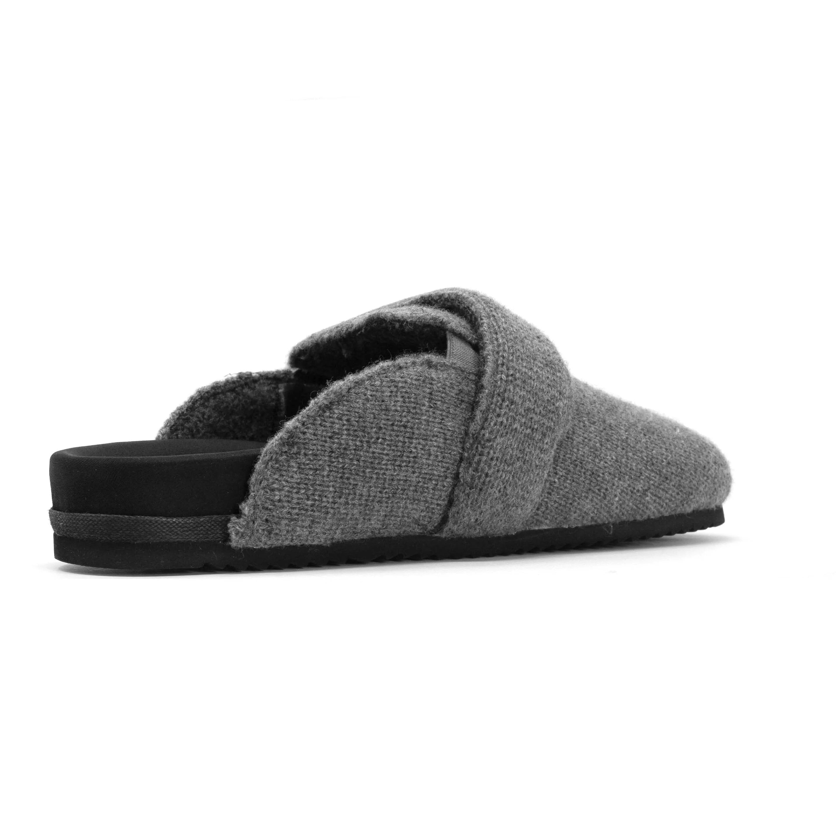 ROAM CASH LOAFER MULE CHARCOAL RECYCLED CASHMERE
