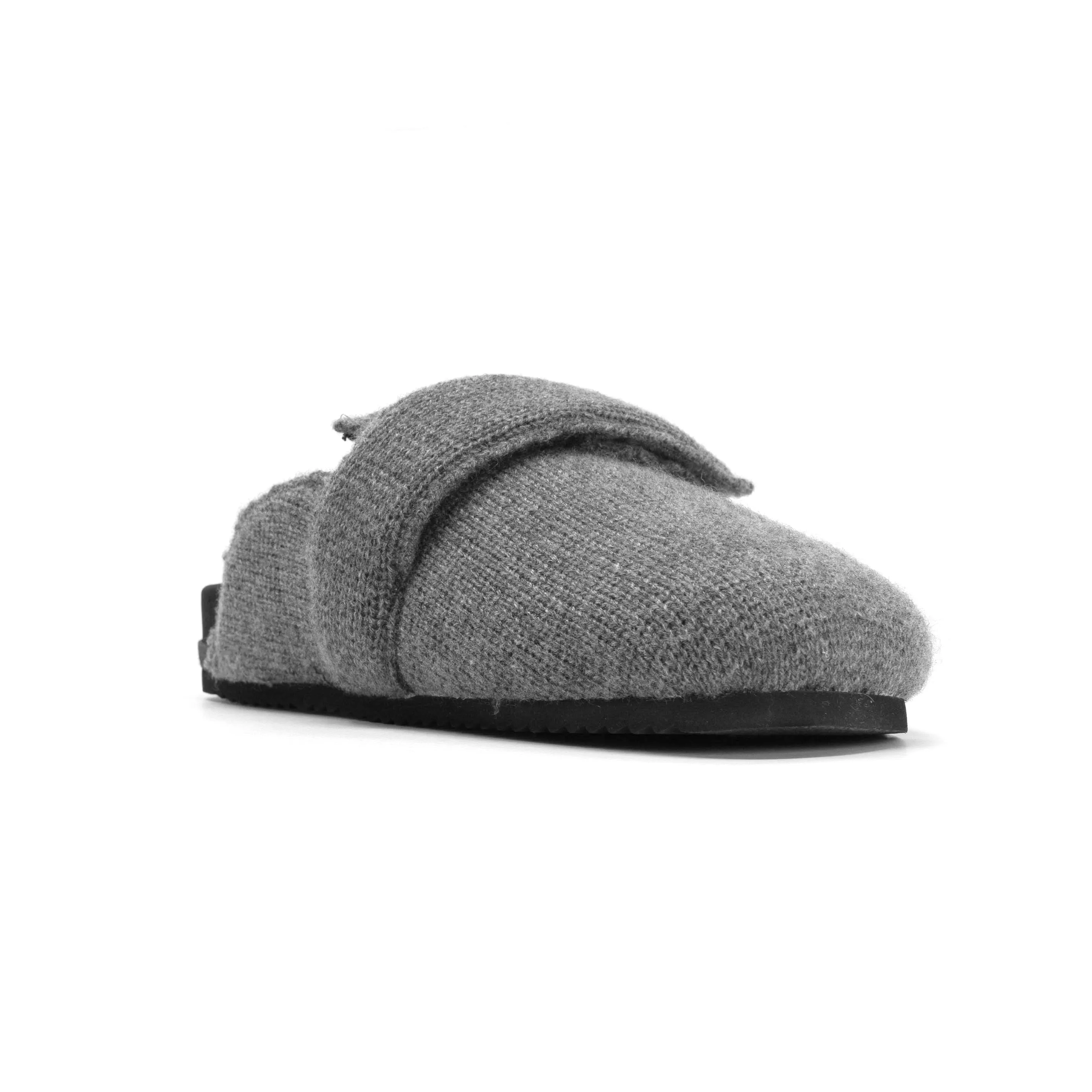 ROAM CASH LOAFER MULE CHARCOAL RECYCLED CASHMERE
