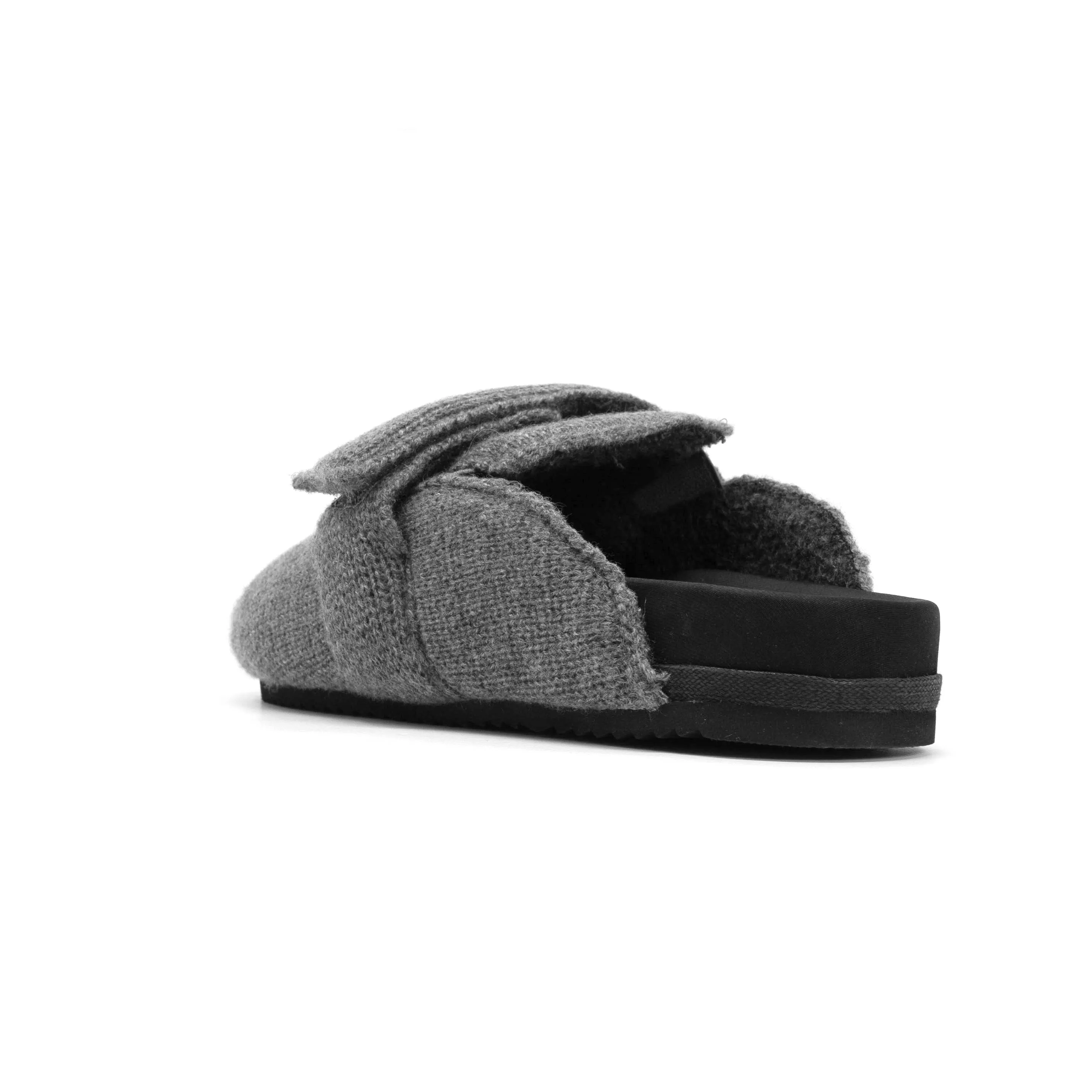 ROAM CASH LOAFER MULE CHARCOAL RECYCLED CASHMERE