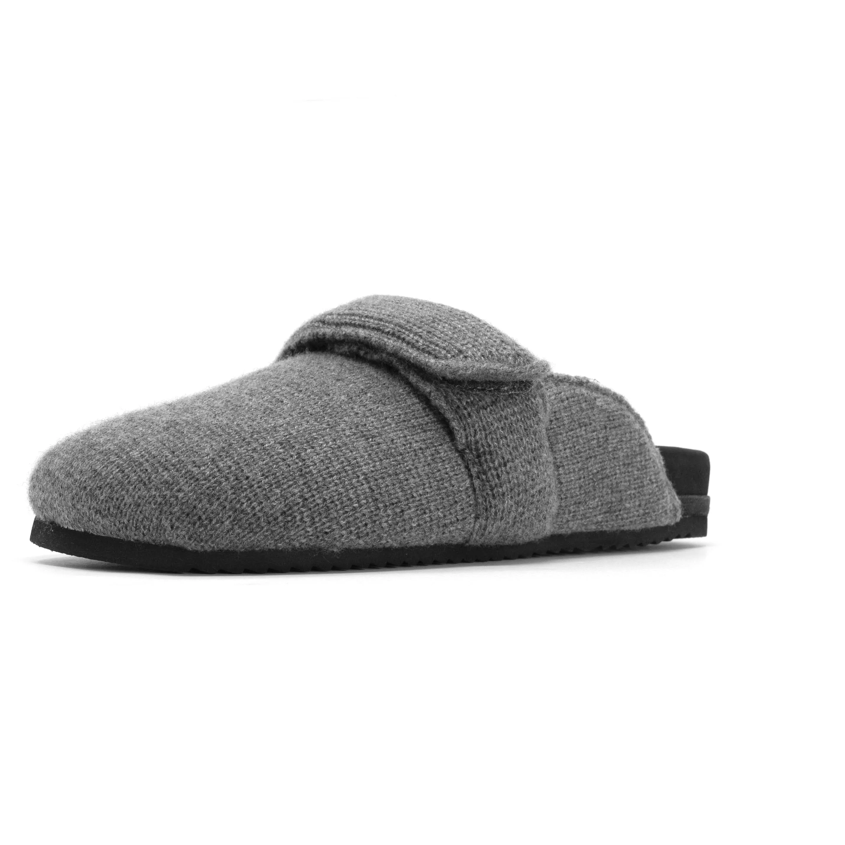 ROAM CASH LOAFER MULE CHARCOAL RECYCLED CASHMERE