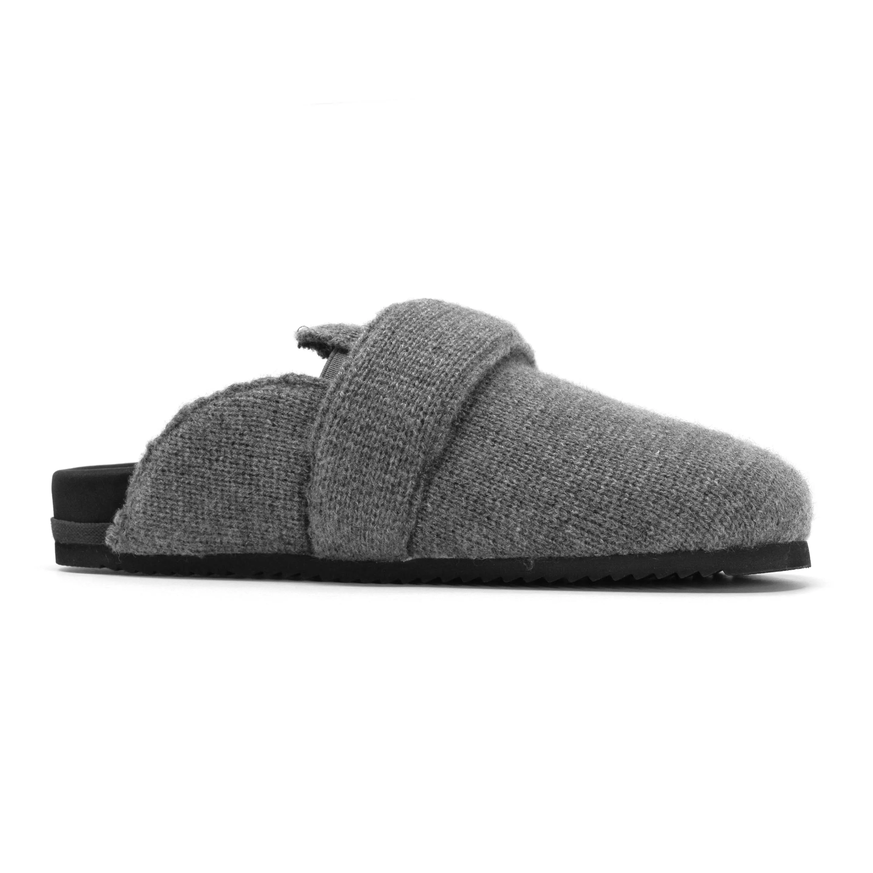ROAM CASH LOAFER MULE CHARCOAL RECYCLED CASHMERE