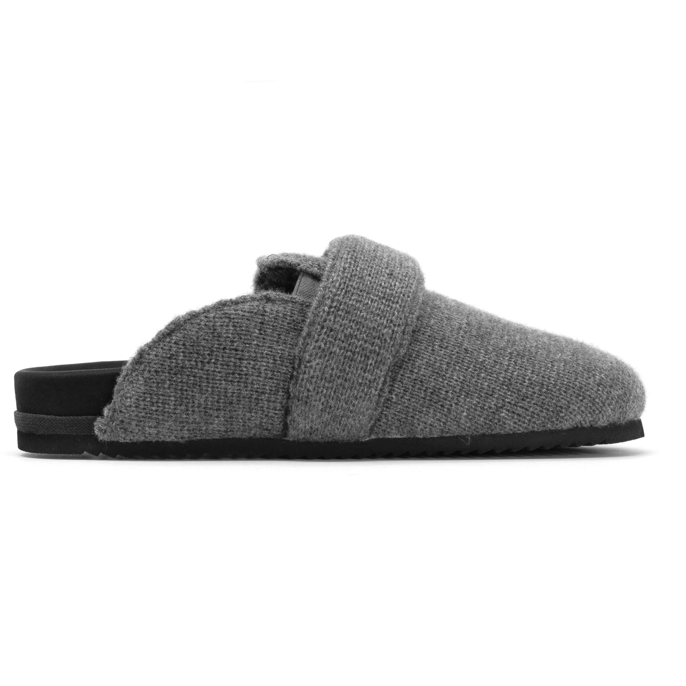 ROAM CASH LOAFER MULE CHARCOAL RECYCLED CASHMERE