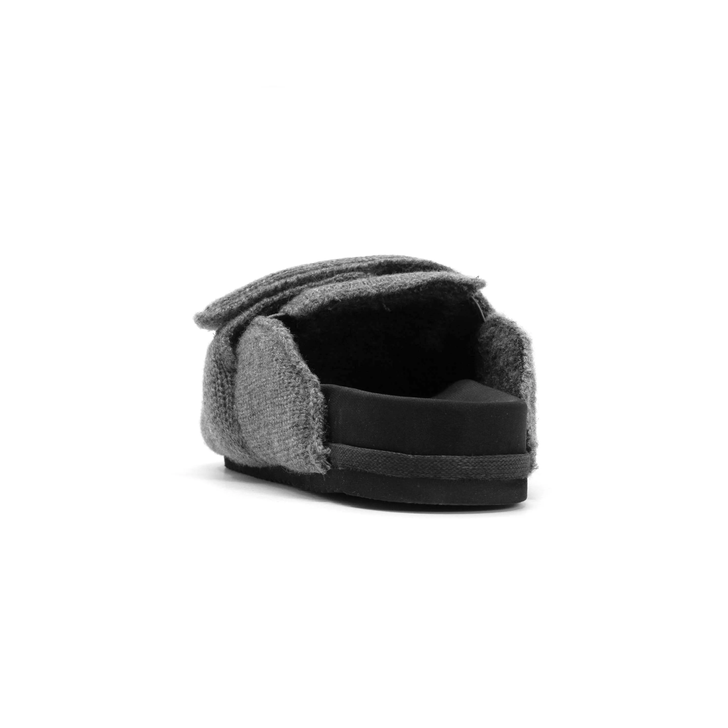 ROAM CASH LOAFER MULE CHARCOAL RECYCLED CASHMERE