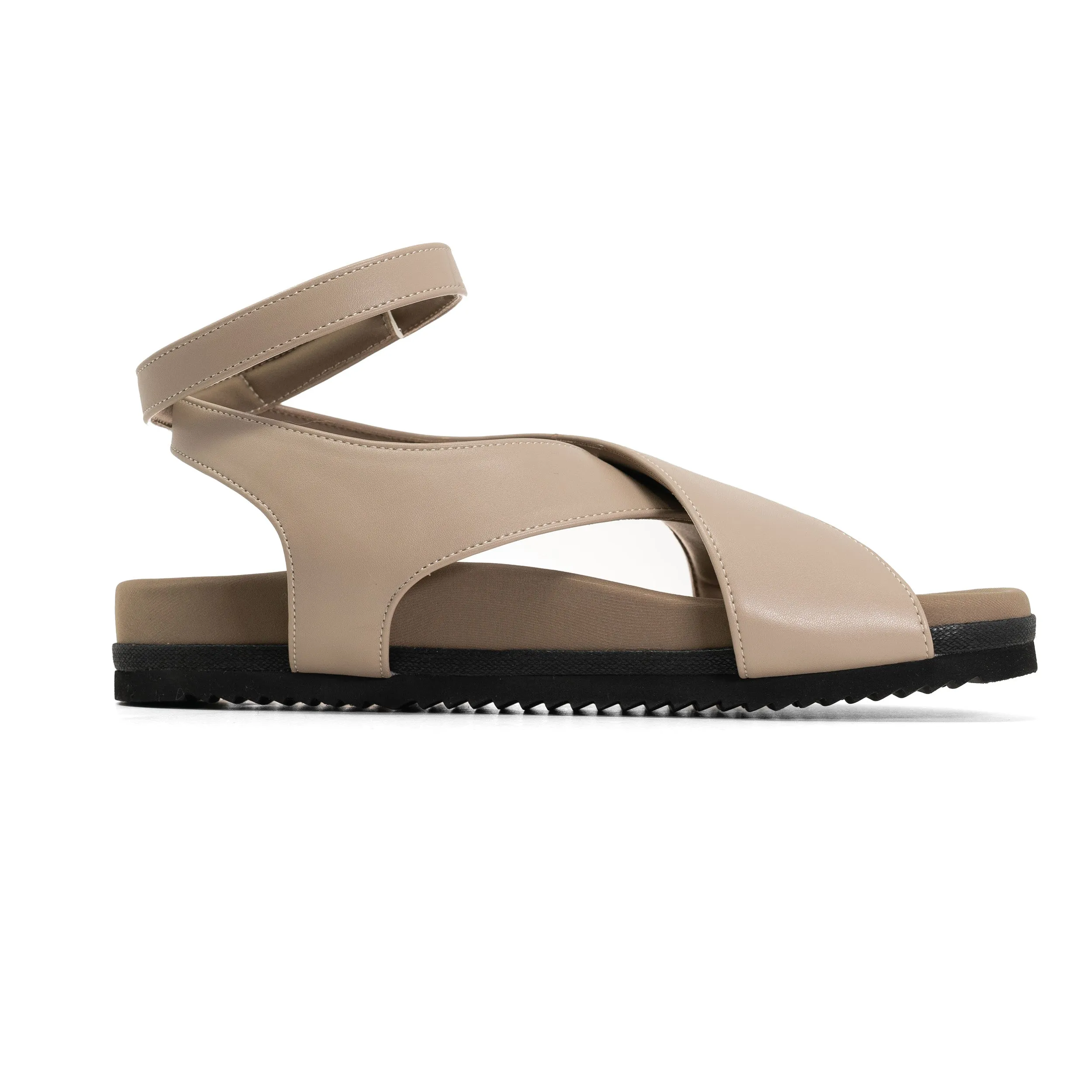 ROAM CROSSOVER SANDAL OYSTER VEGAN LEATHER