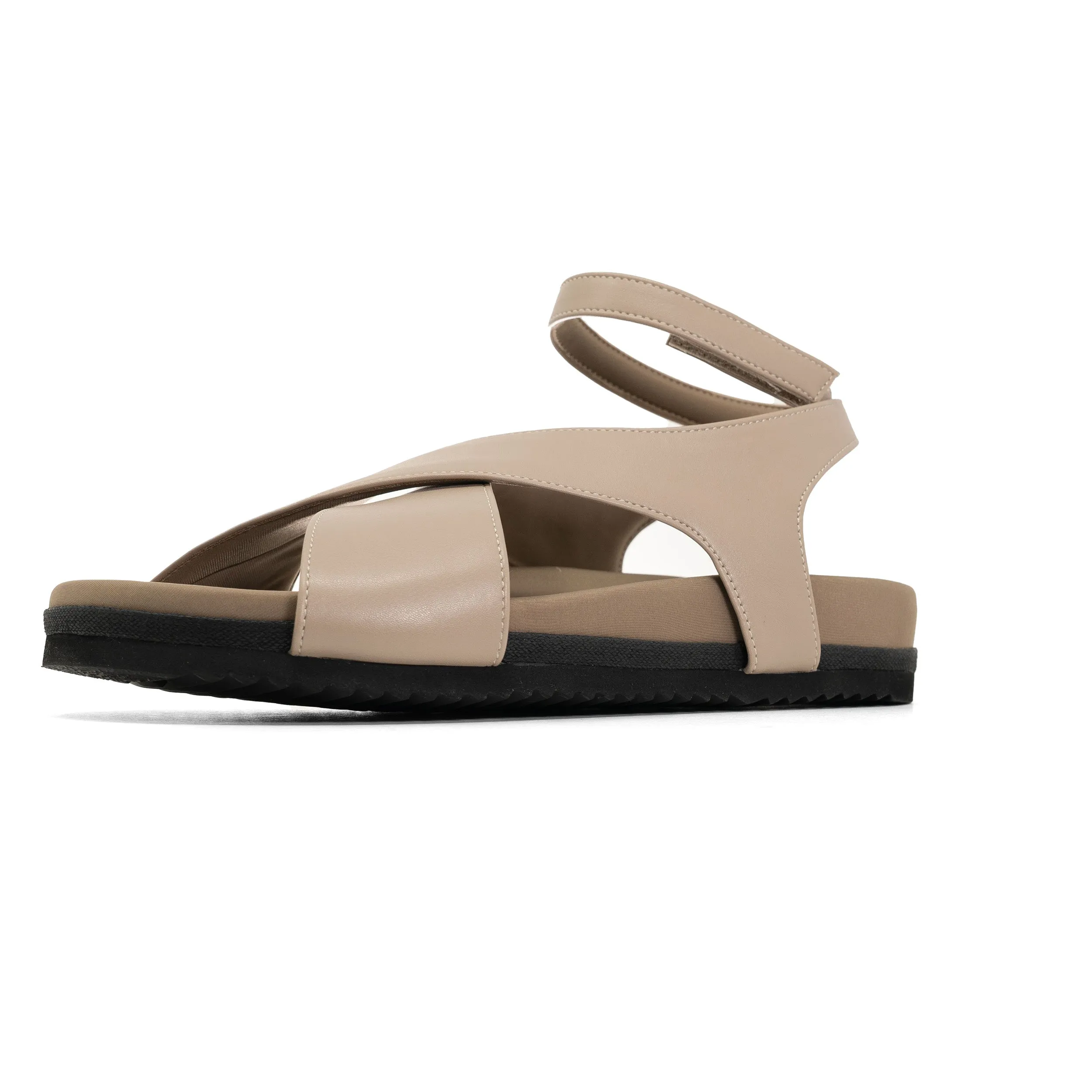 ROAM CROSSOVER SANDAL OYSTER VEGAN LEATHER