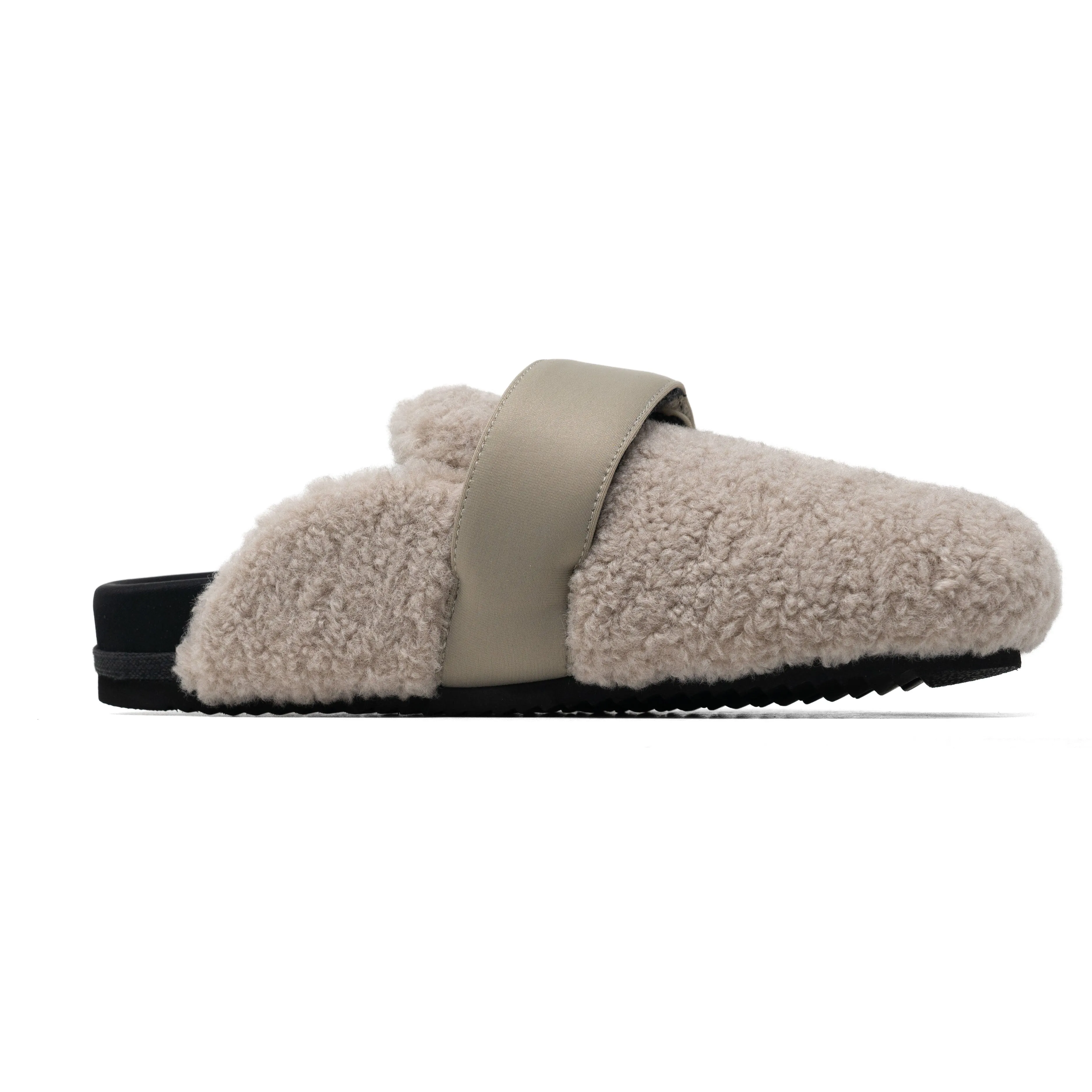 ROAM FUZZY LOAFER MULE CEMENT FAUX SHEARLING