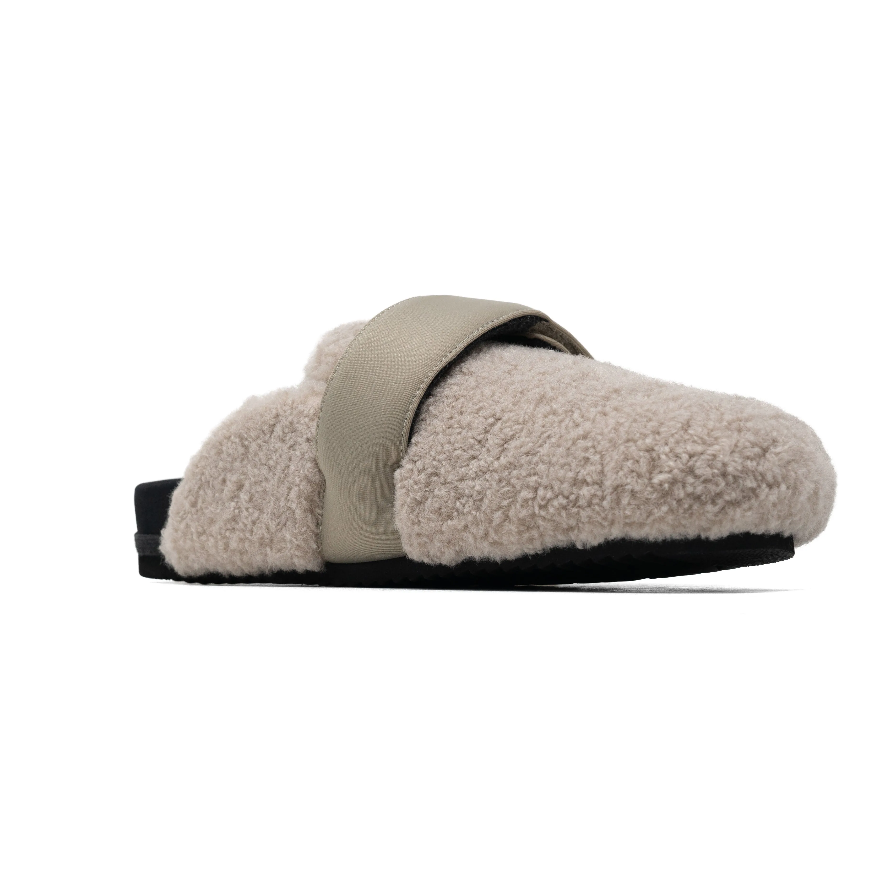 ROAM FUZZY LOAFER MULE CEMENT FAUX SHEARLING