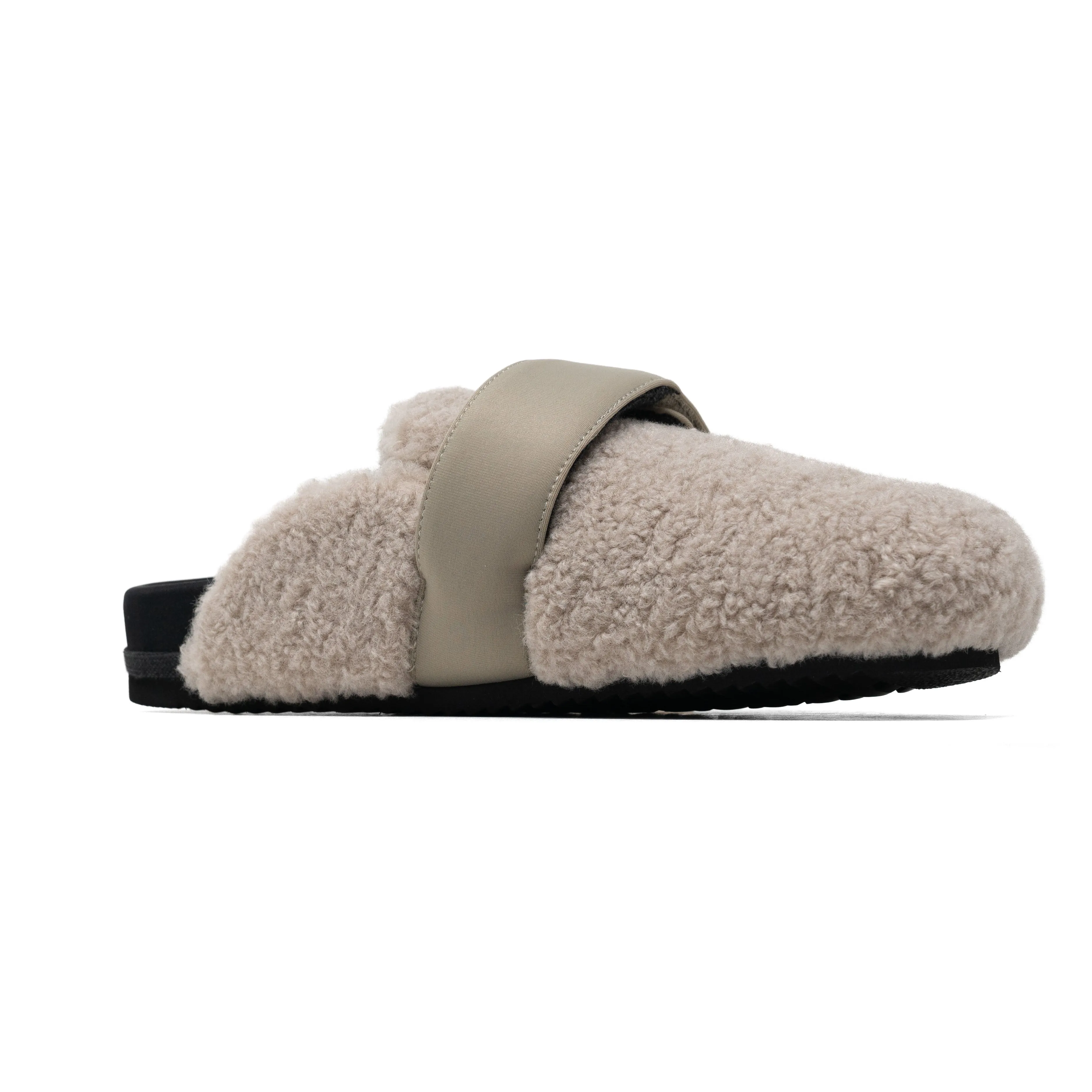 ROAM FUZZY LOAFER MULE CEMENT FAUX SHEARLING