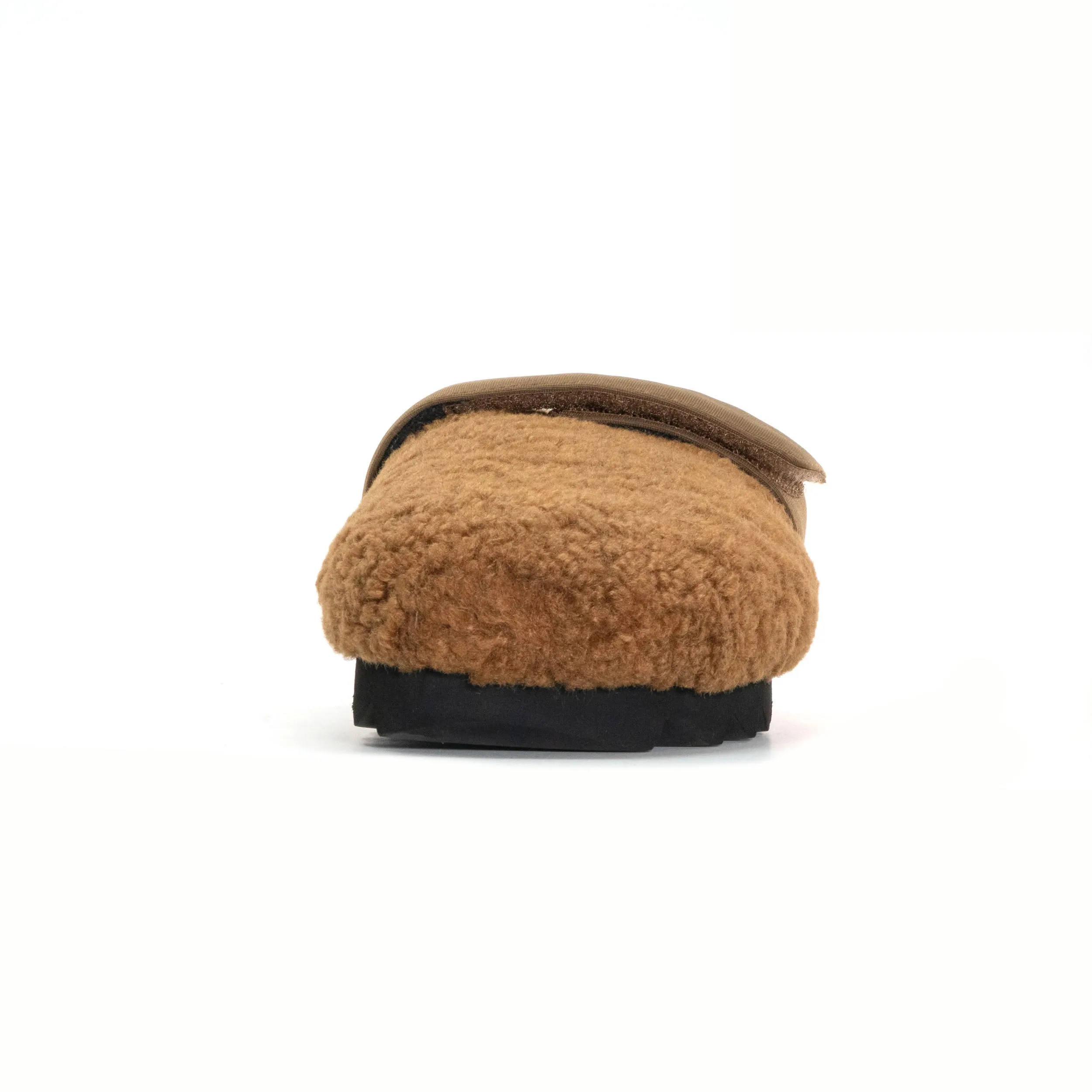 ROAM FUZZY LOAFER MULE COGNAC FAUX SHEARLING